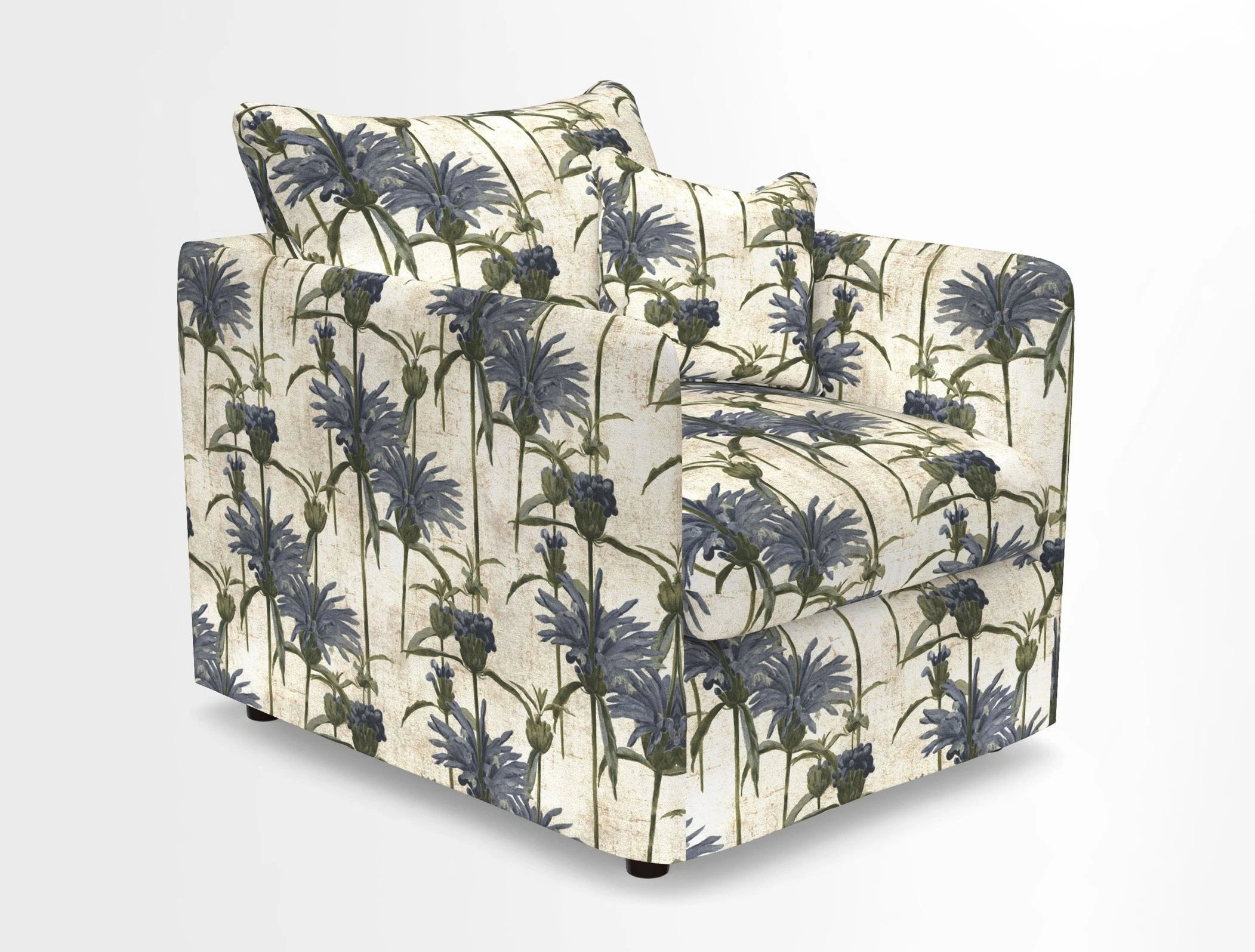Madehurst Chair in Two Tone Plain Biscuit. Loose cover option available