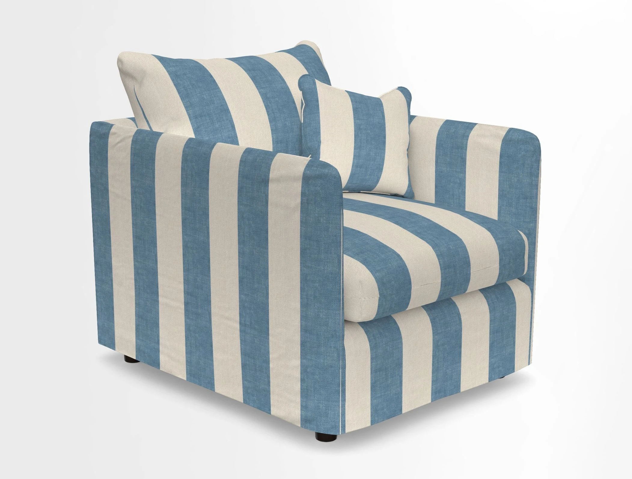 Madehurst Chair in Two Tone Plain Biscuit. Loose cover option available