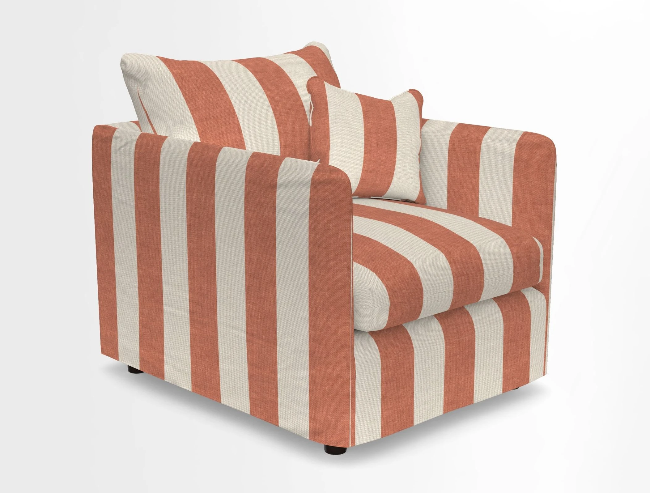 Madehurst Chair in Two Tone Plain Biscuit. Loose cover option available