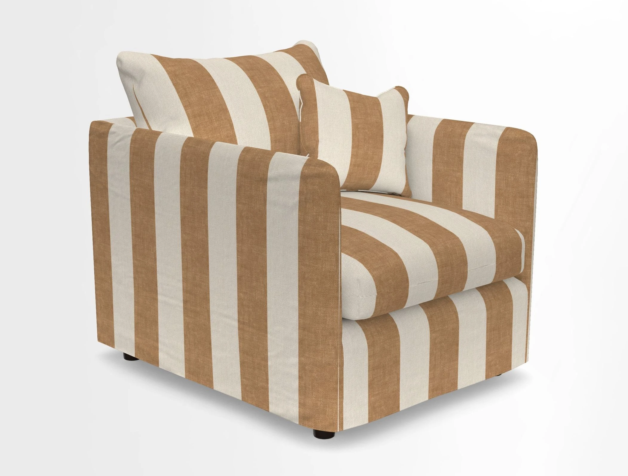 Madehurst Chair in Two Tone Plain Biscuit. Loose cover option available