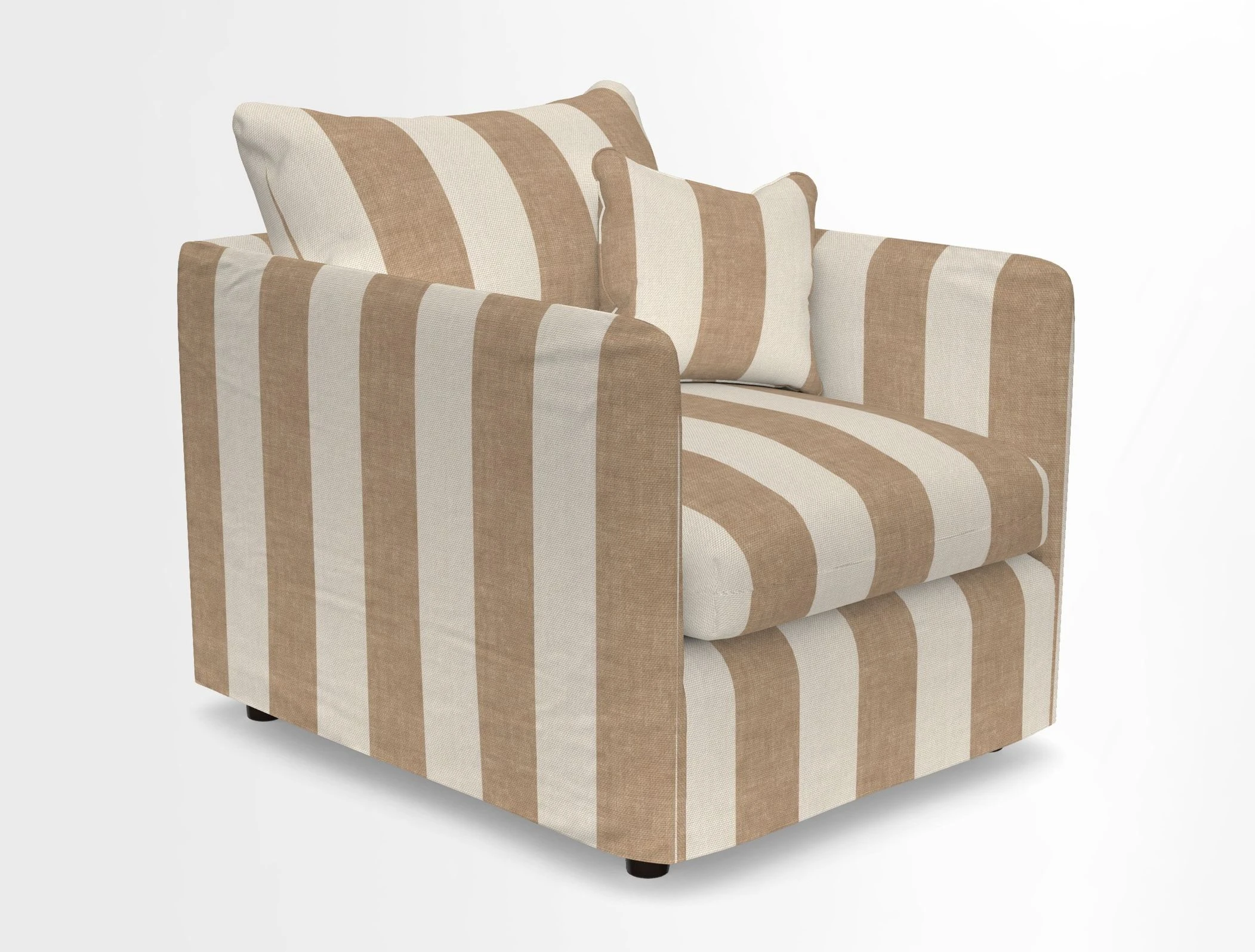 Madehurst Chair in Two Tone Plain Biscuit. Loose cover option available