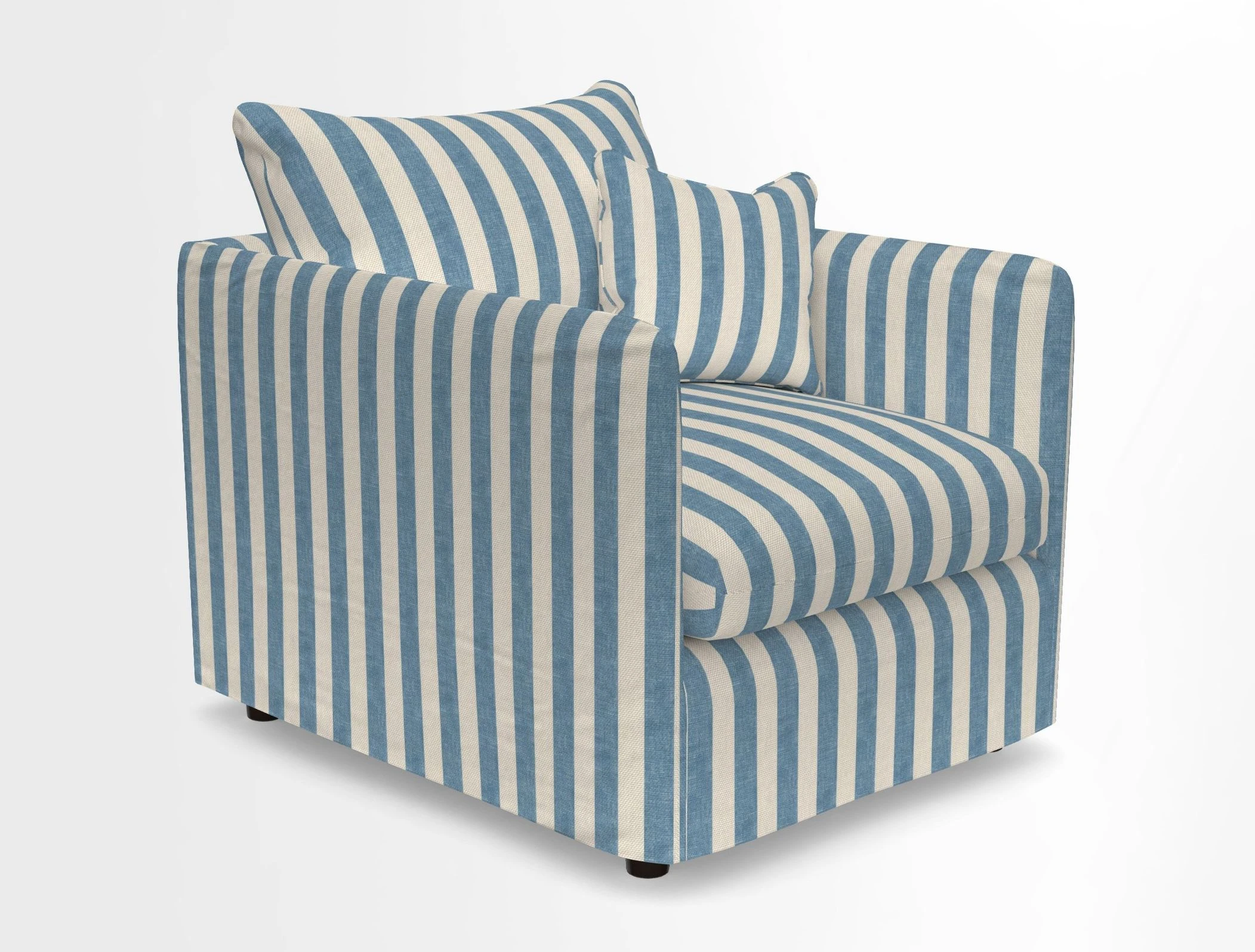 Madehurst Chair in Two Tone Plain Biscuit. Loose cover option available