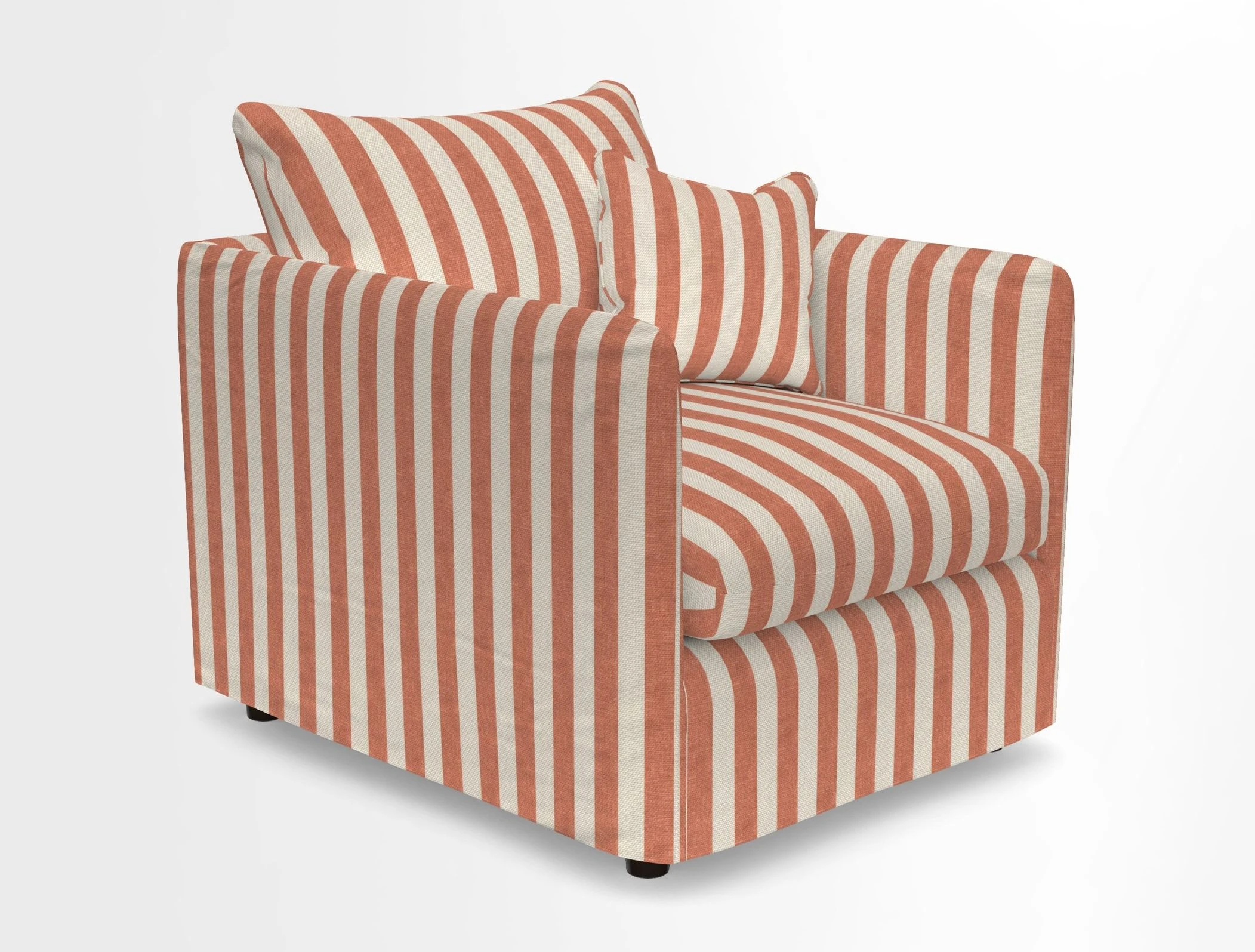 Madehurst Chair in Two Tone Plain Biscuit. Loose cover option available