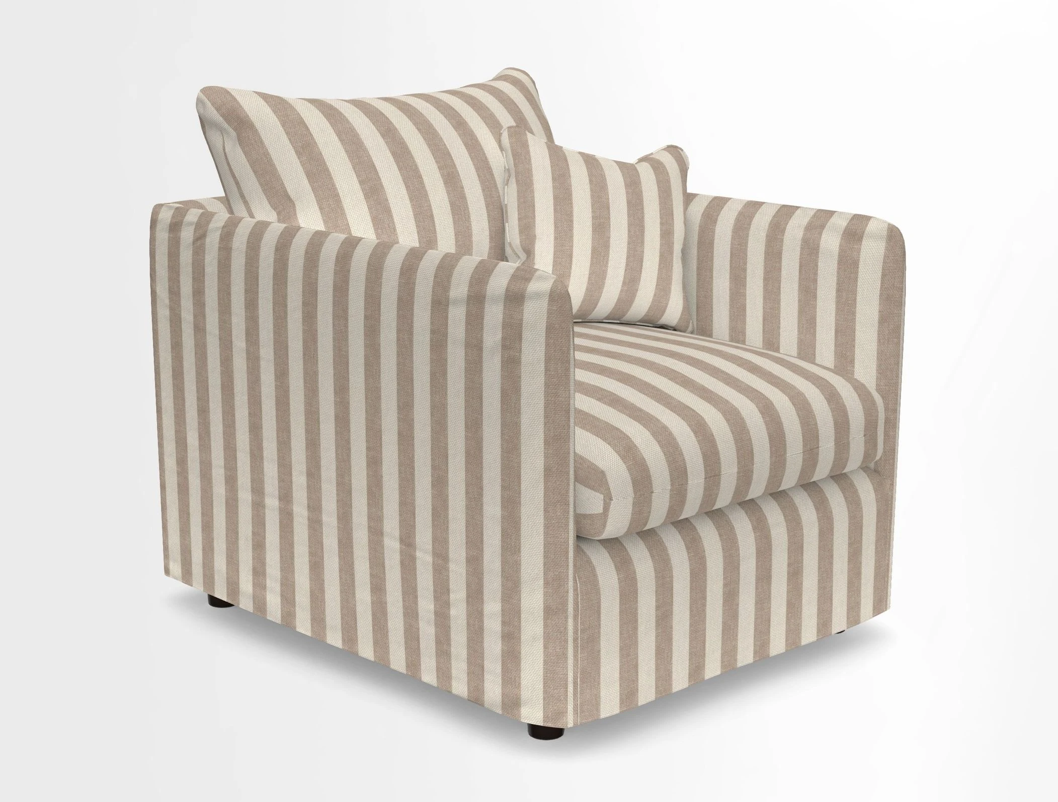 Madehurst Chair in Two Tone Plain Biscuit. Loose cover option available