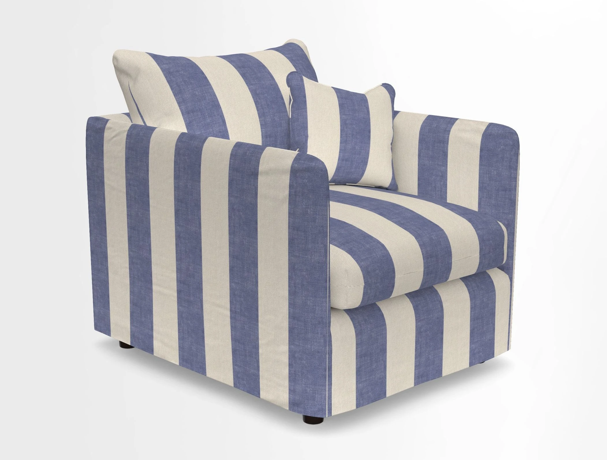 Madehurst Chair in Two Tone Plain Biscuit. Loose cover option available