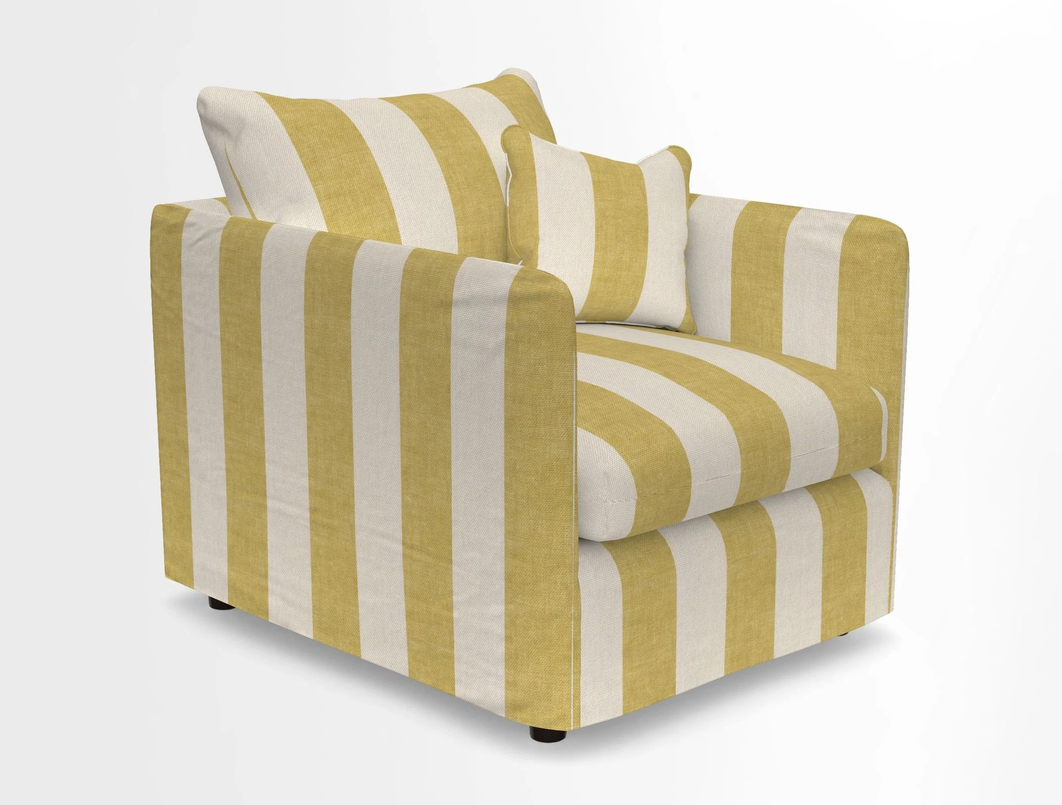 Madehurst Chair in Two Tone Plain Biscuit. Loose cover option available