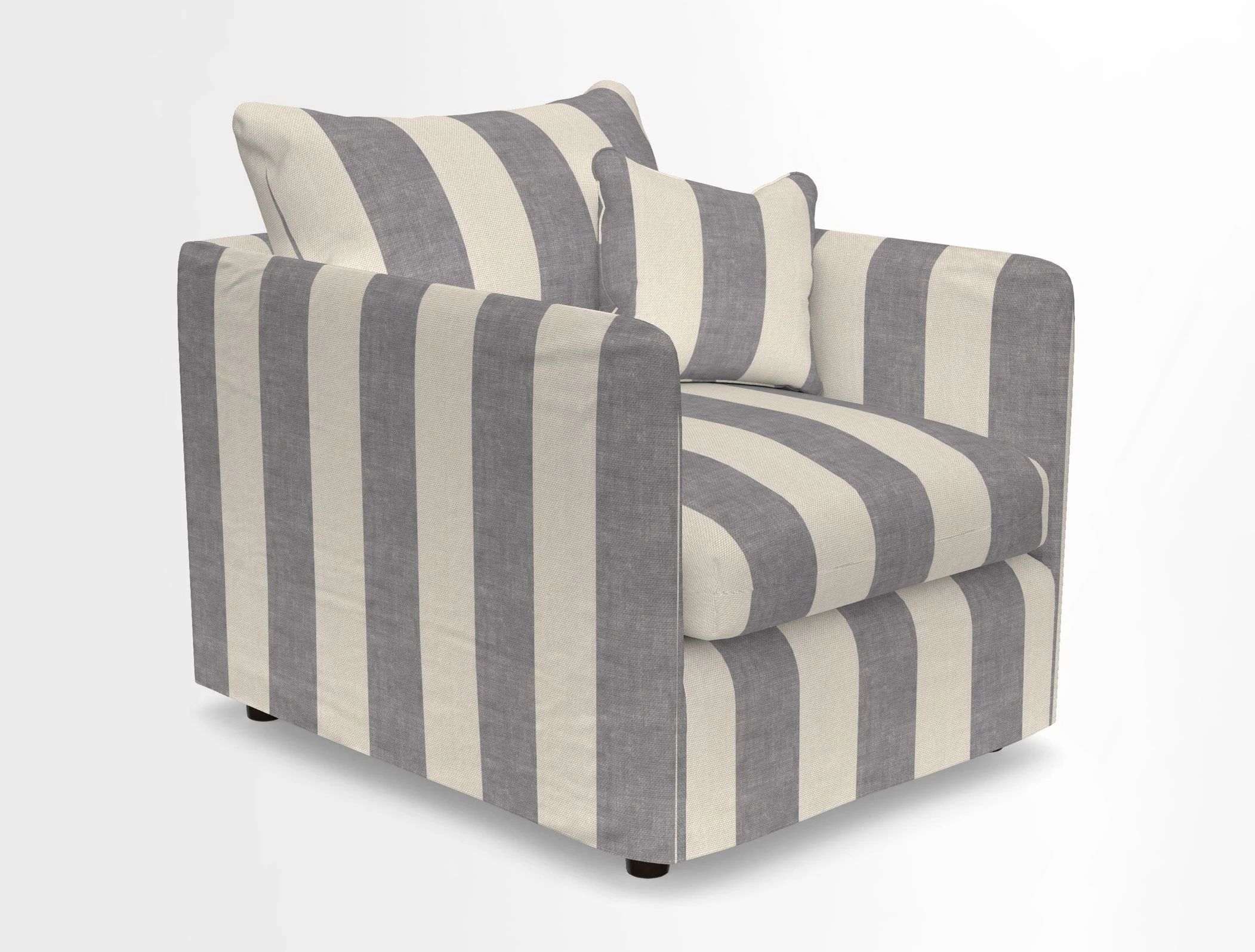 Madehurst Chair in Two Tone Plain Biscuit. Loose cover option available