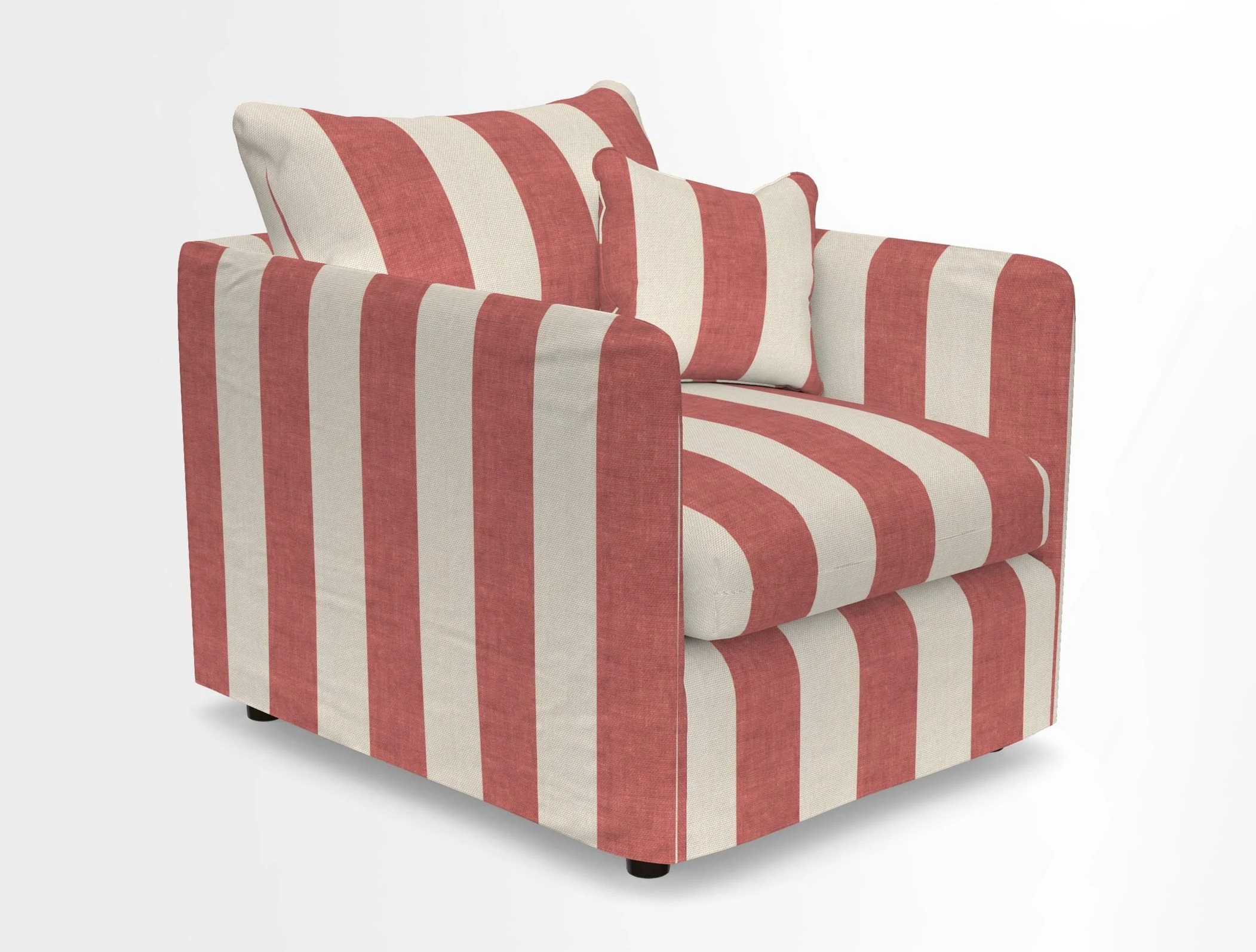 Madehurst Chair in Two Tone Plain Biscuit. Loose cover option available