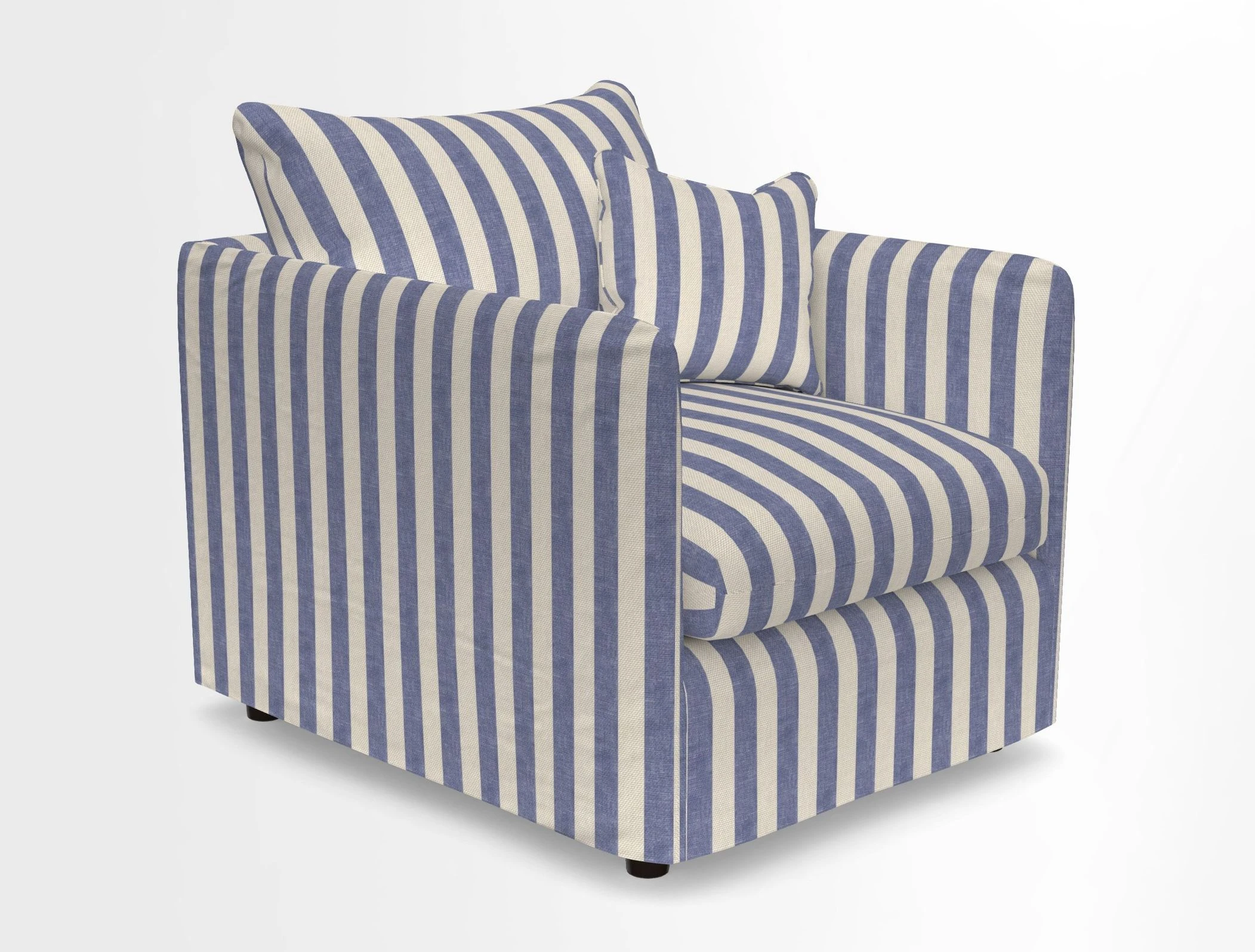 Madehurst Chair in Two Tone Plain Biscuit. Loose cover option available