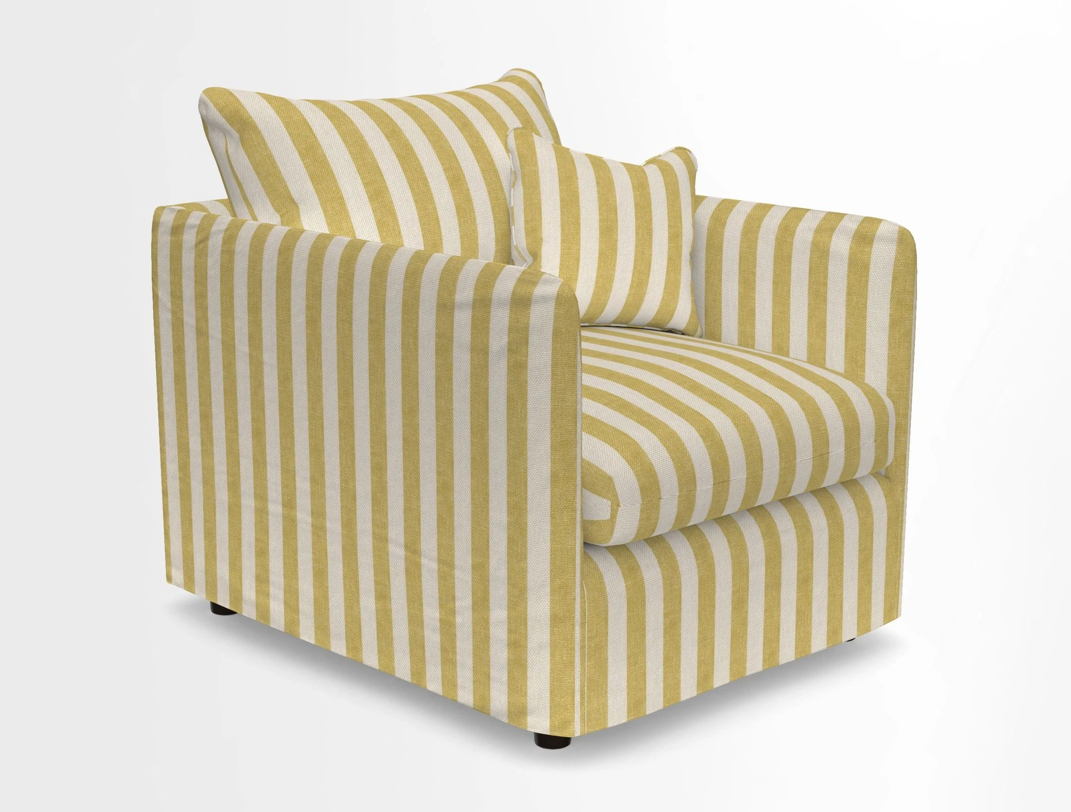 Madehurst Chair in Two Tone Plain Biscuit. Loose cover option available