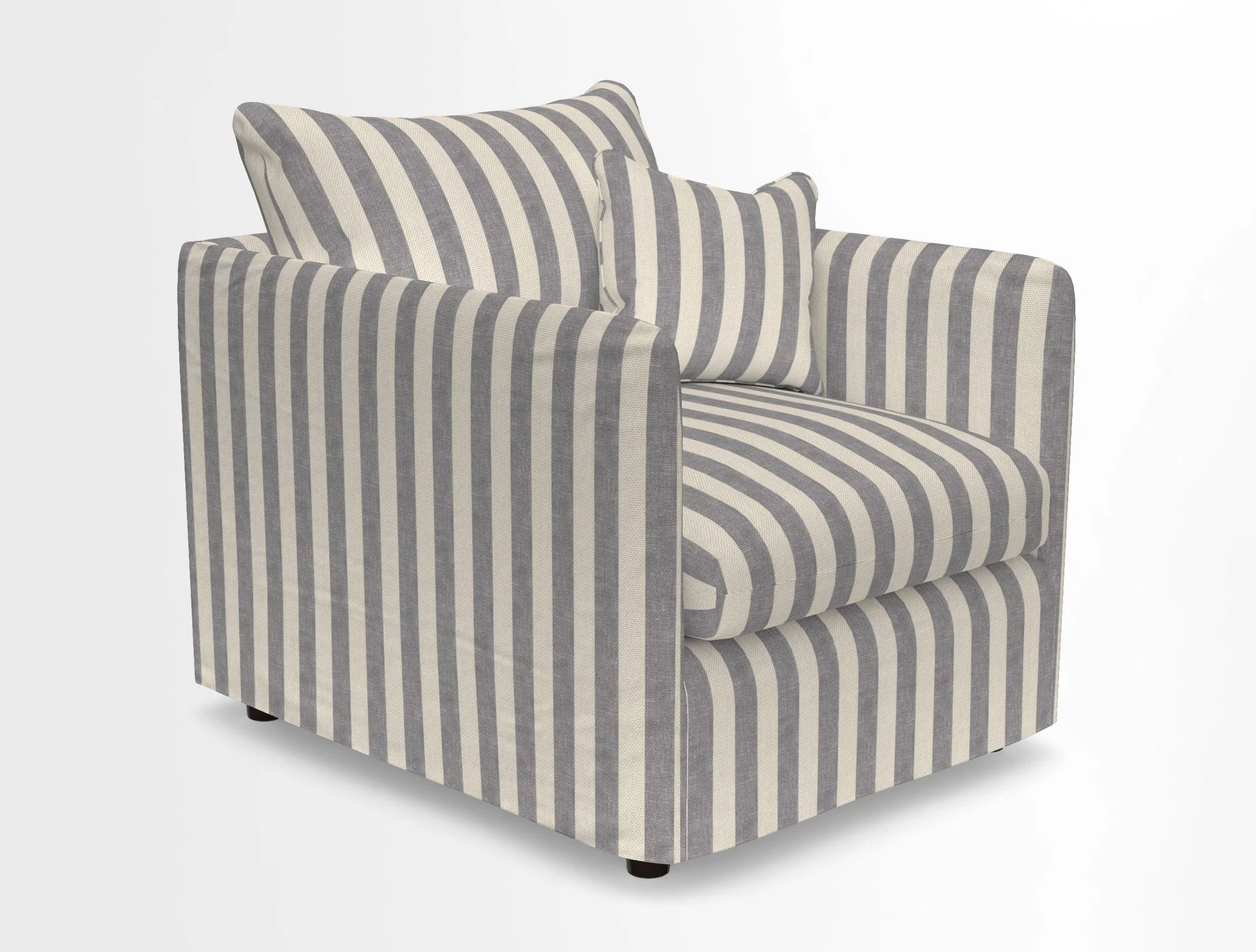 Madehurst Chair in Two Tone Plain Biscuit. Loose cover option available