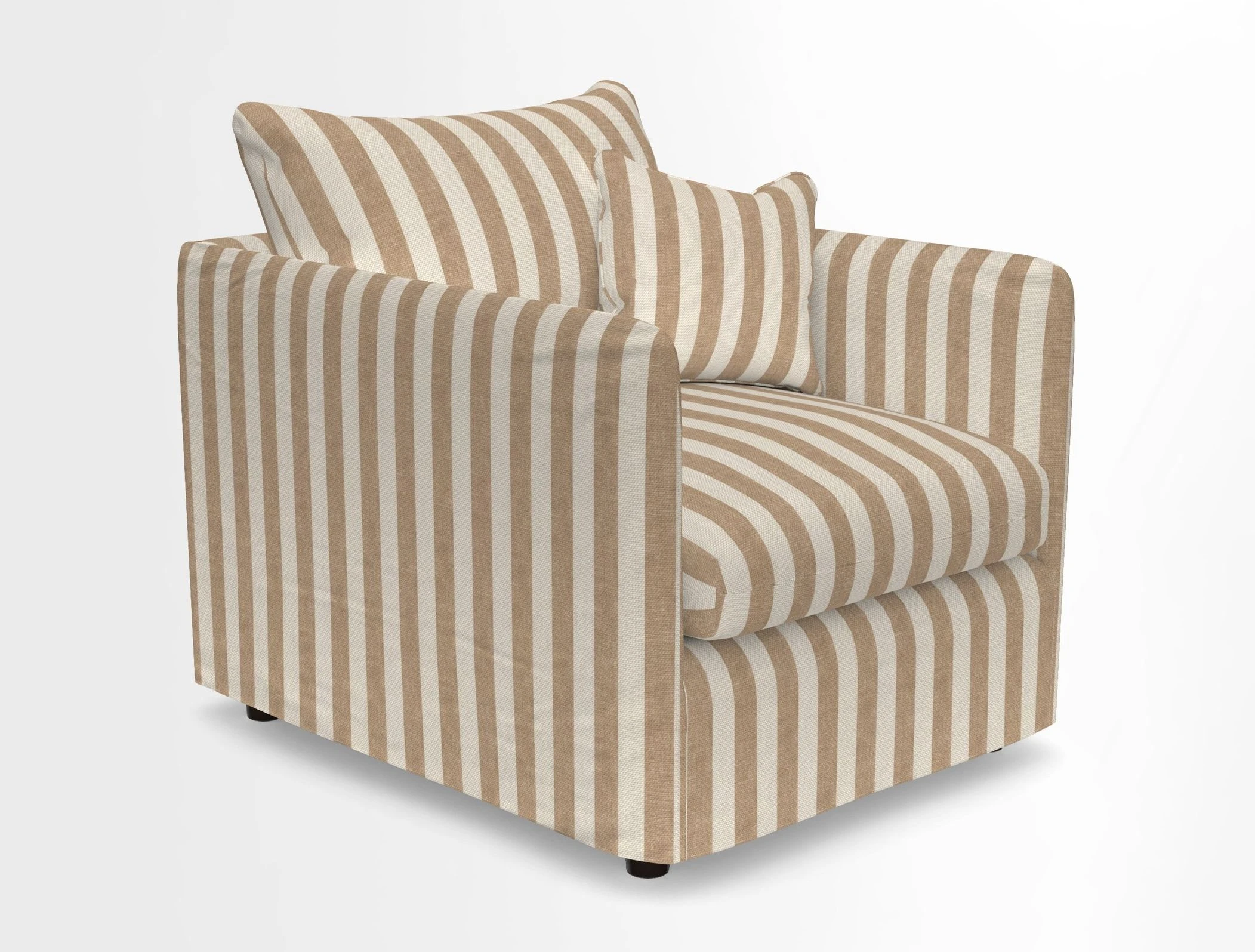 Madehurst Chair in Two Tone Plain Biscuit. Loose cover option available