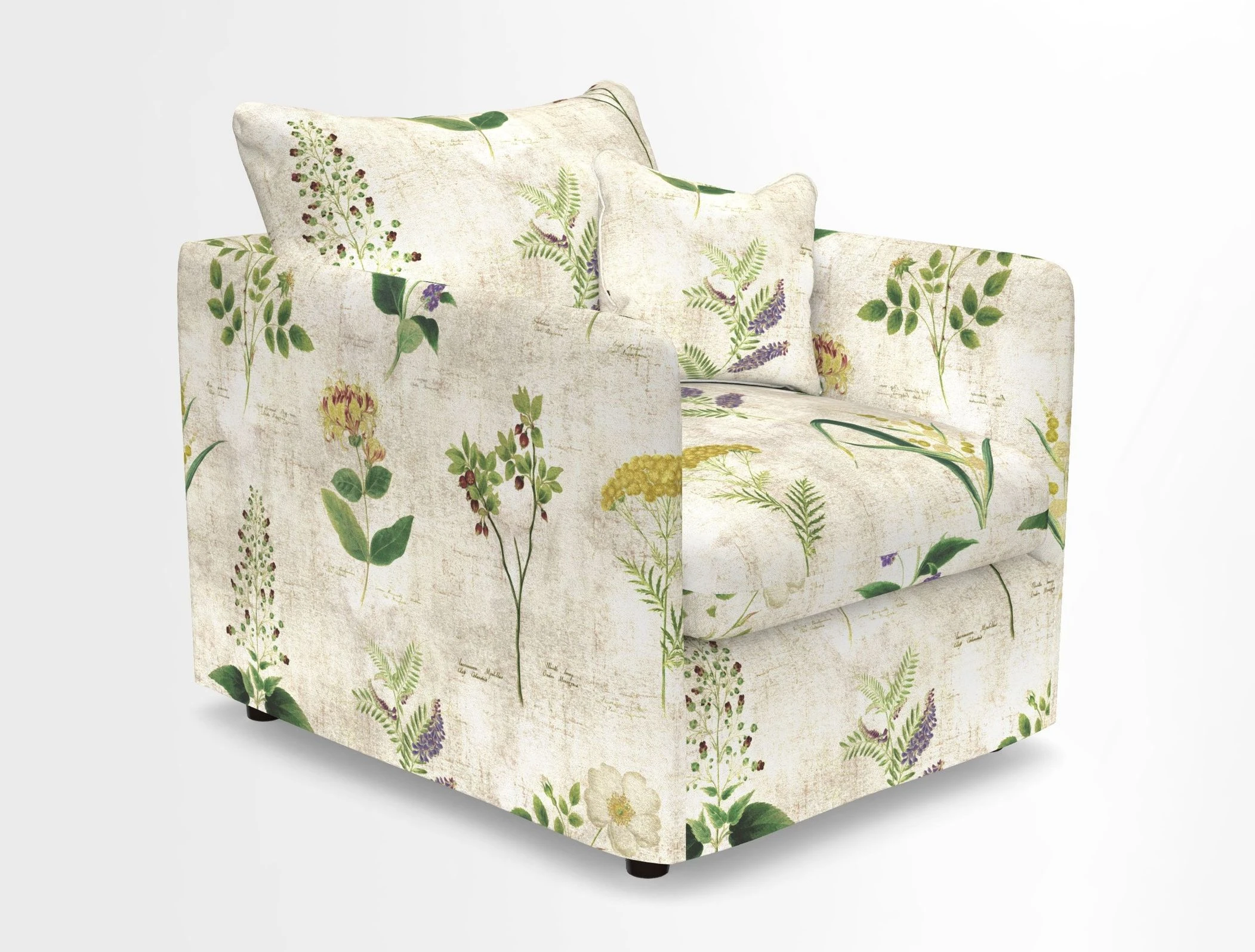 Madehurst Chair in Two Tone Plain Biscuit. Loose cover option available