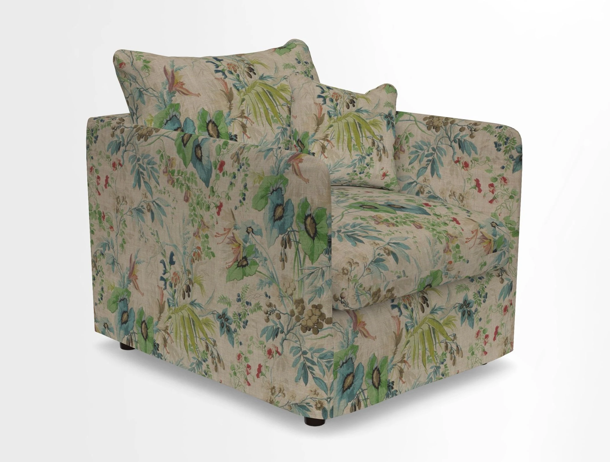 Madehurst Chair in Two Tone Plain Biscuit. Loose cover option available