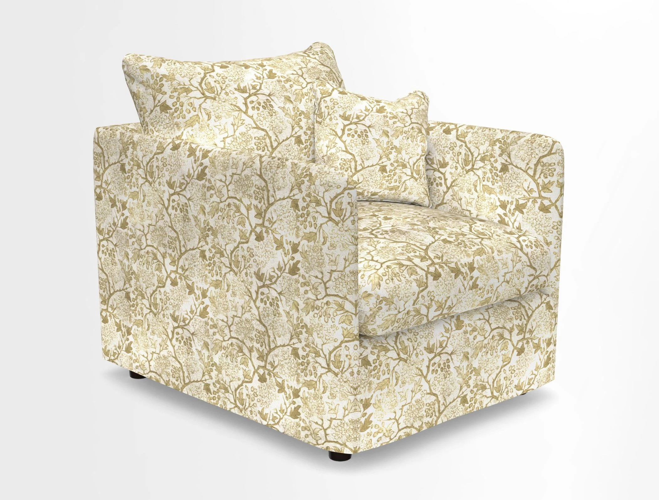 Madehurst Chair in Two Tone Plain Biscuit. Loose cover option available