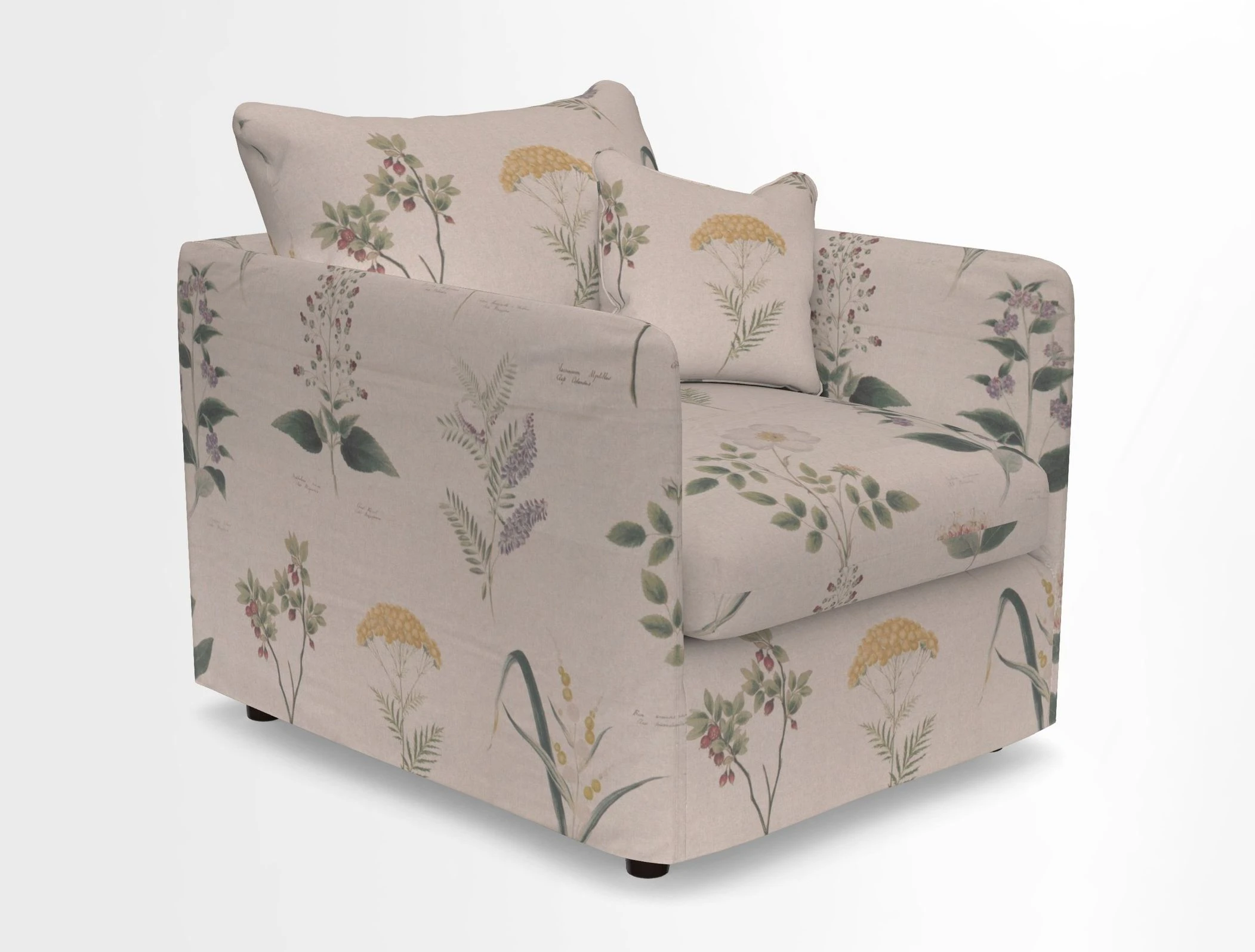 Madehurst Chair in Two Tone Plain Biscuit. Loose cover option available
