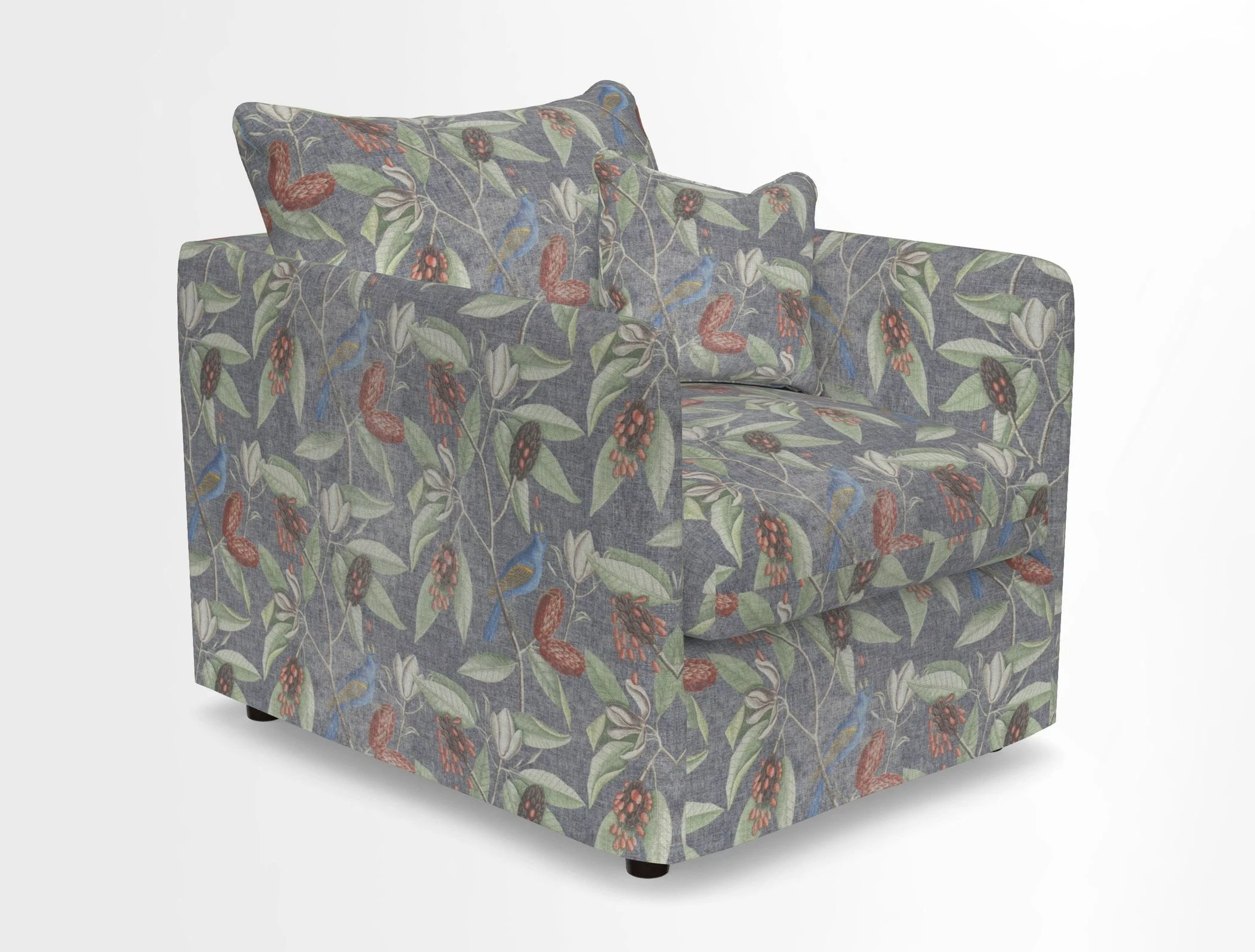 Madehurst Chair in Two Tone Plain Biscuit. Loose cover option available