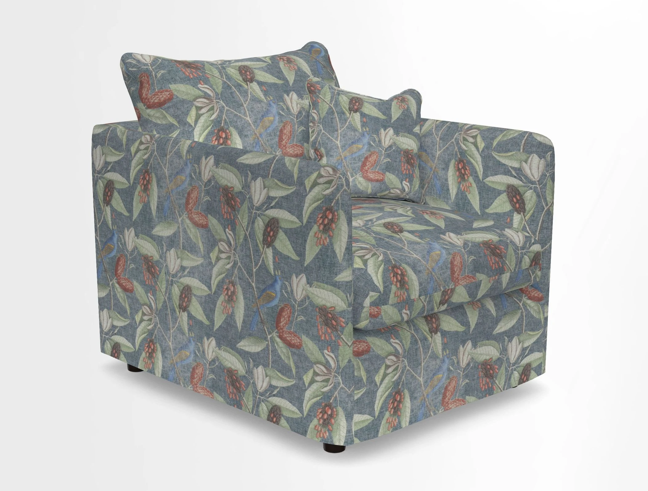 Madehurst Chair in Two Tone Plain Biscuit. Loose cover option available