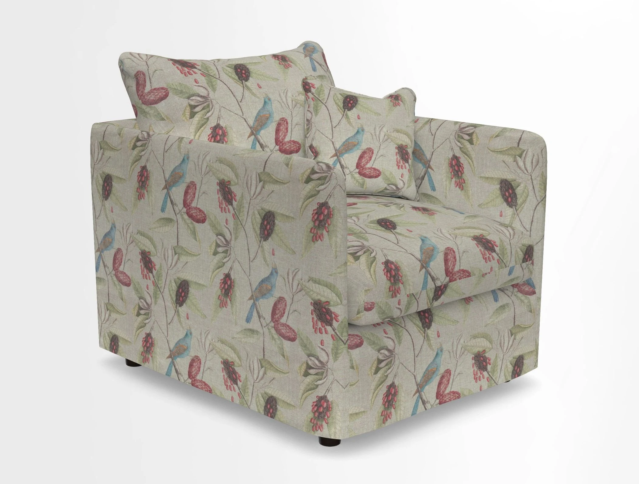 Madehurst Chair in Two Tone Plain Biscuit. Loose cover option available