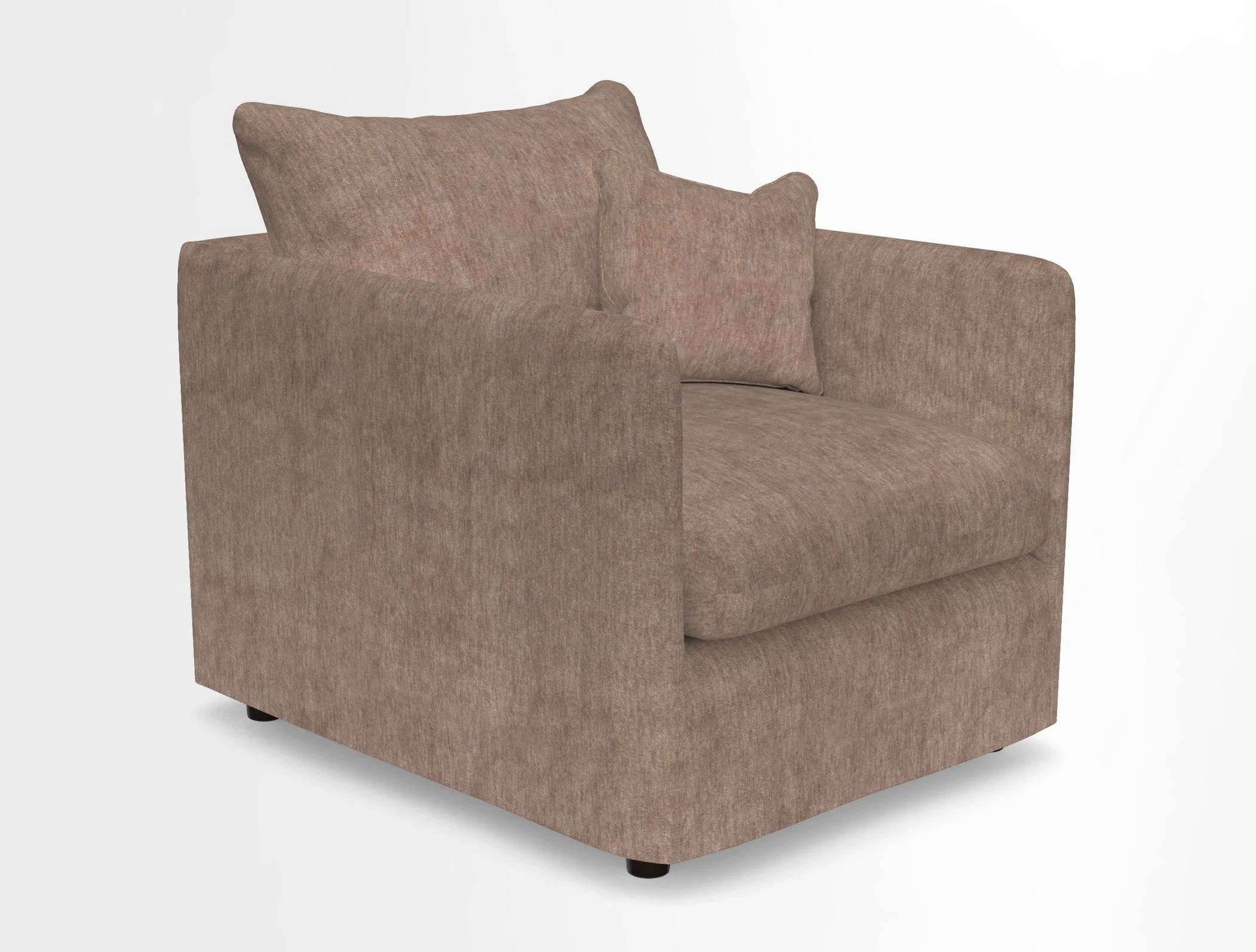 Madehurst Chair in Two Tone Plain Biscuit. Loose cover option available