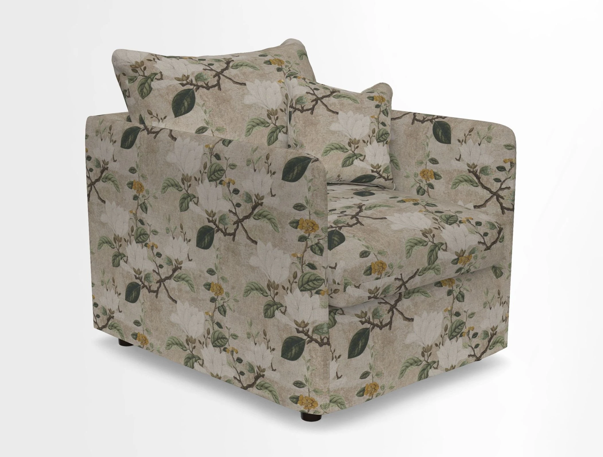 Madehurst Chair in Two Tone Plain Biscuit. Loose cover option available
