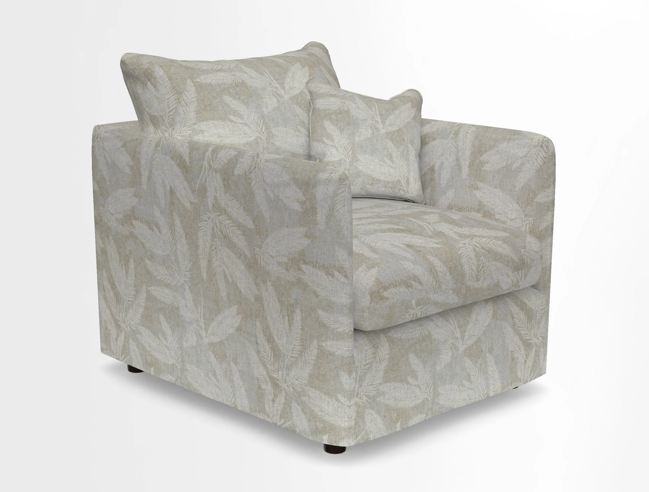 Madehurst Chair in Two Tone Plain Biscuit. Loose cover option available