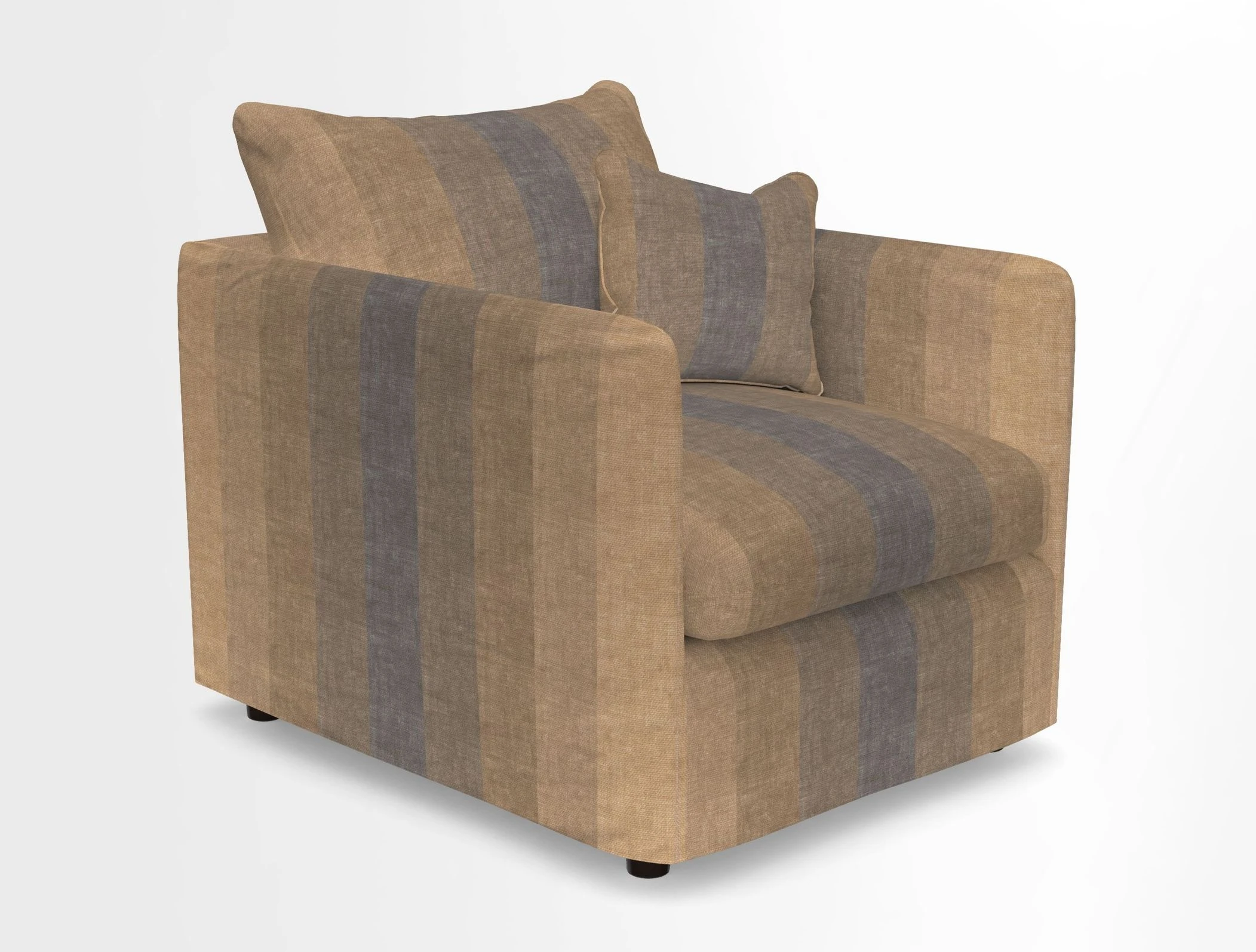 Madehurst Chair in Two Tone Plain Biscuit. Loose cover option available