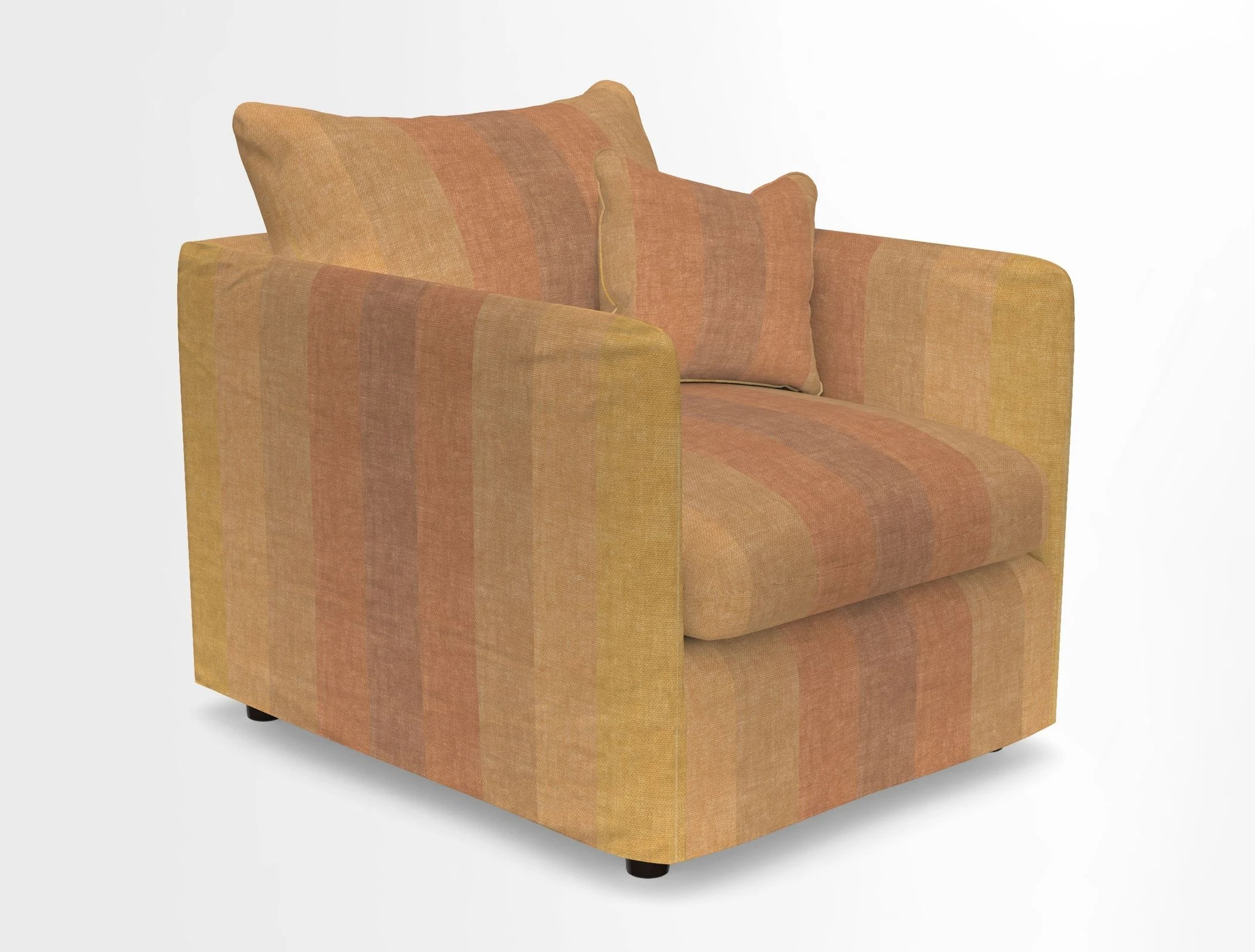Madehurst Chair in Two Tone Plain Biscuit. Loose cover option available