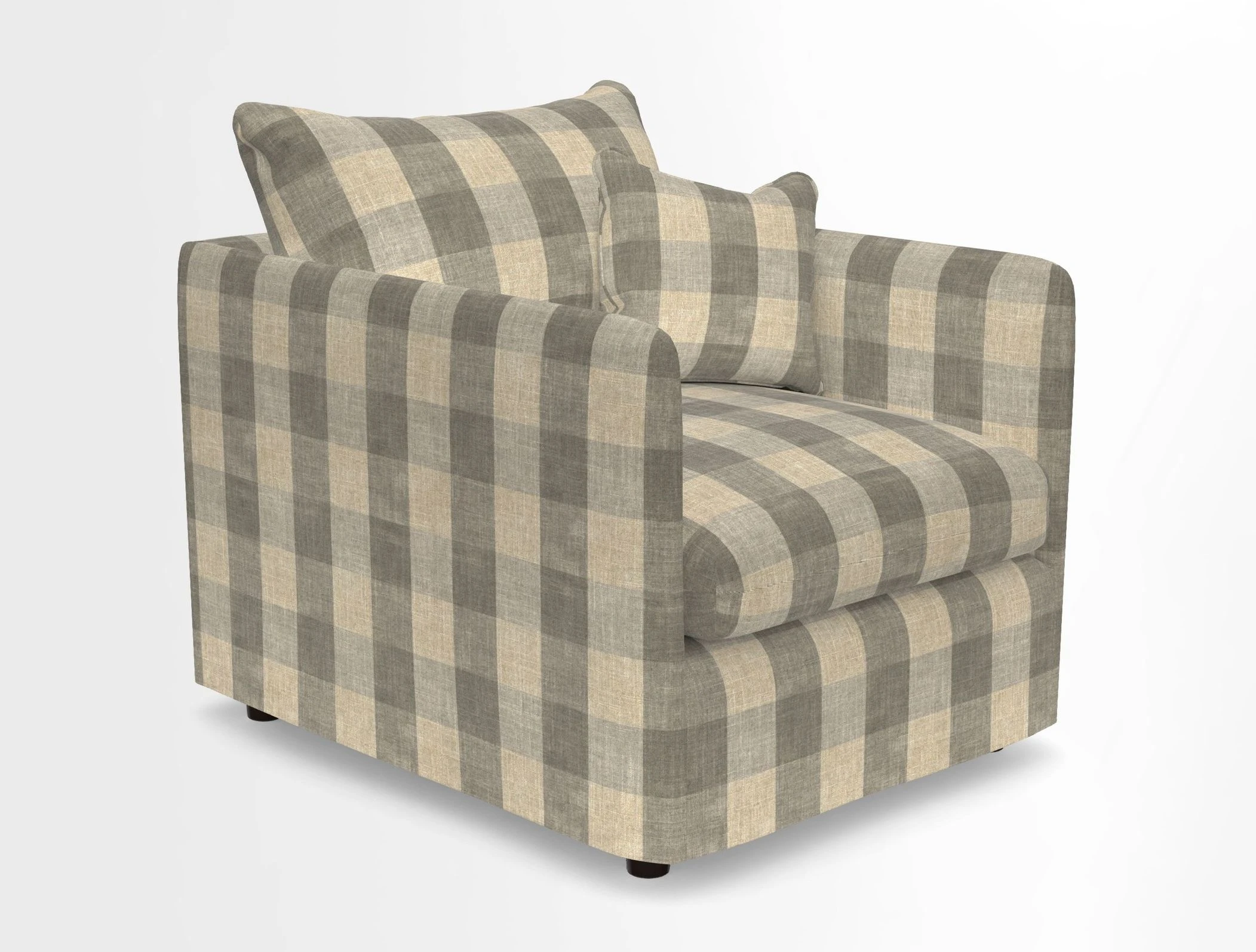 Madehurst Chair in Two Tone Plain Biscuit. Loose cover option available