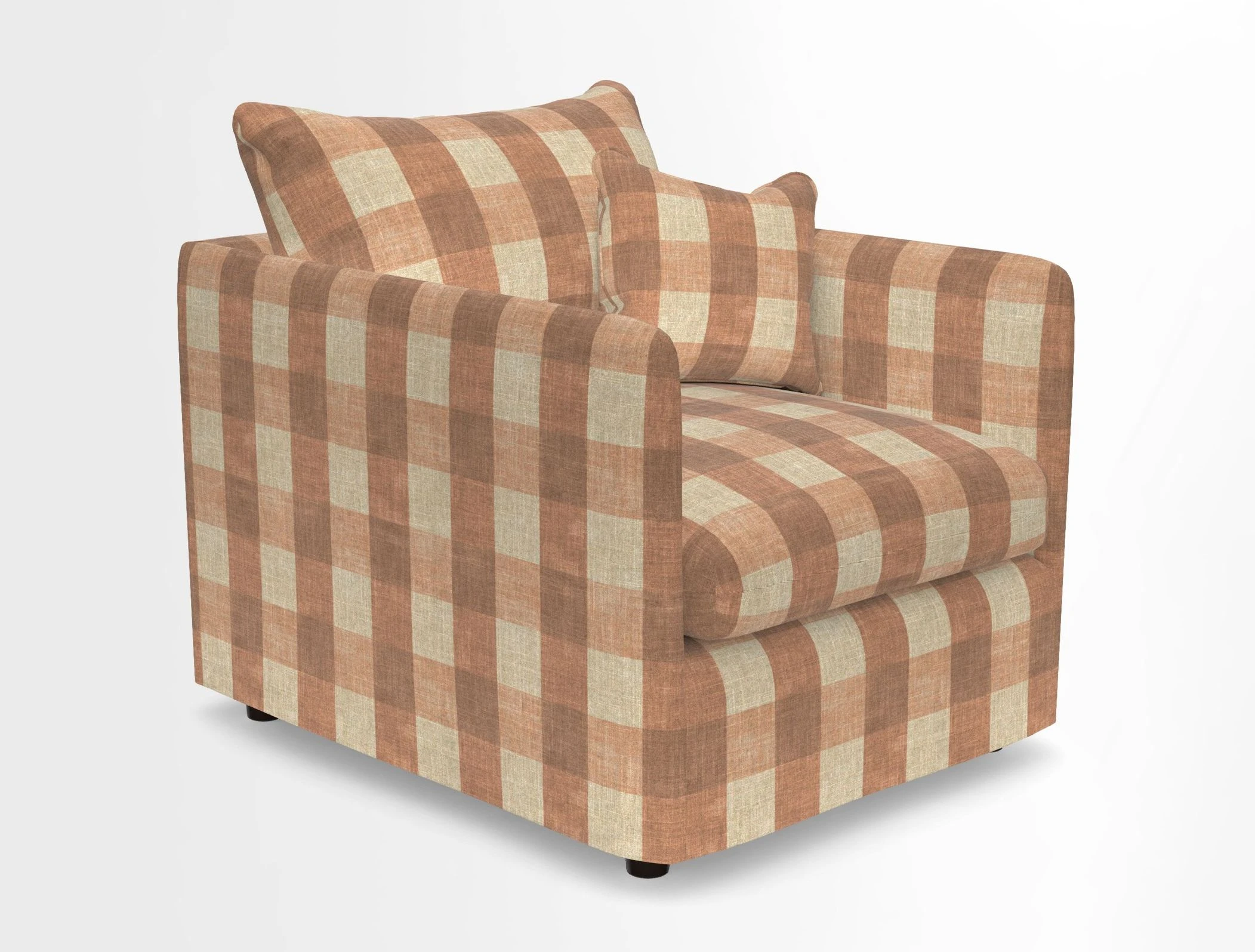 Madehurst Chair in Two Tone Plain Biscuit. Loose cover option available