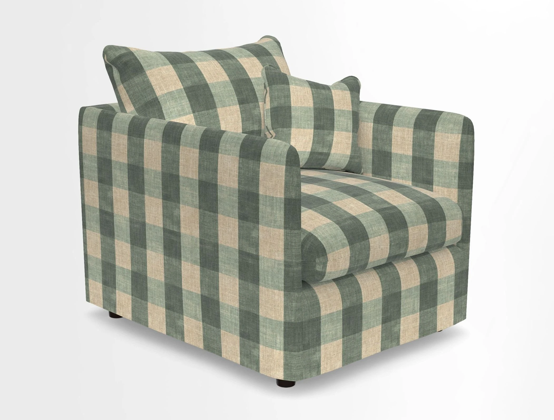 Madehurst Chair in Two Tone Plain Biscuit. Loose cover option available