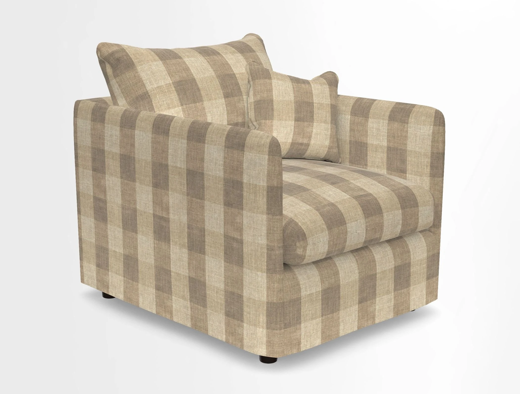 Madehurst Chair in Two Tone Plain Biscuit. Loose cover option available