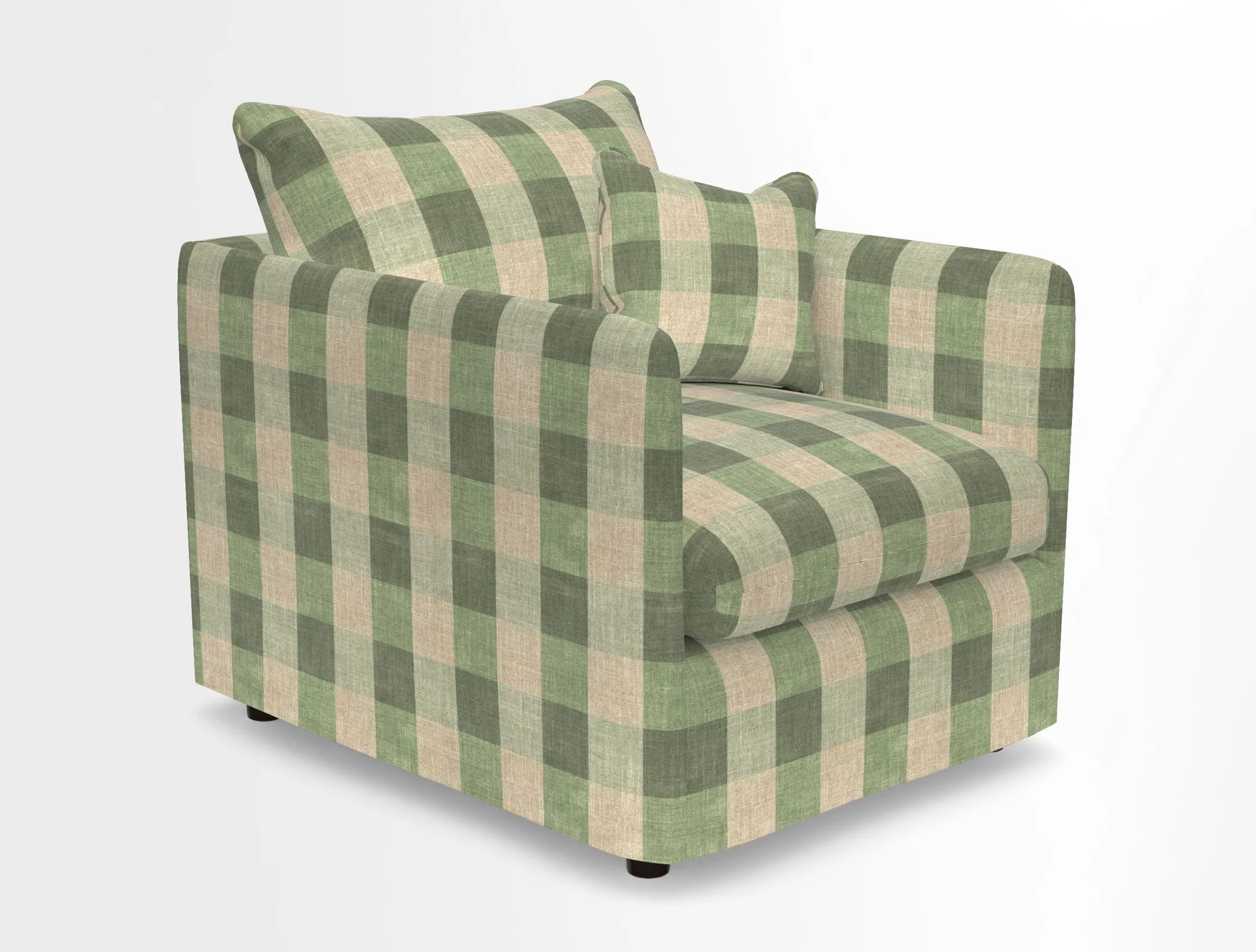 Madehurst Chair in Two Tone Plain Biscuit. Loose cover option available
