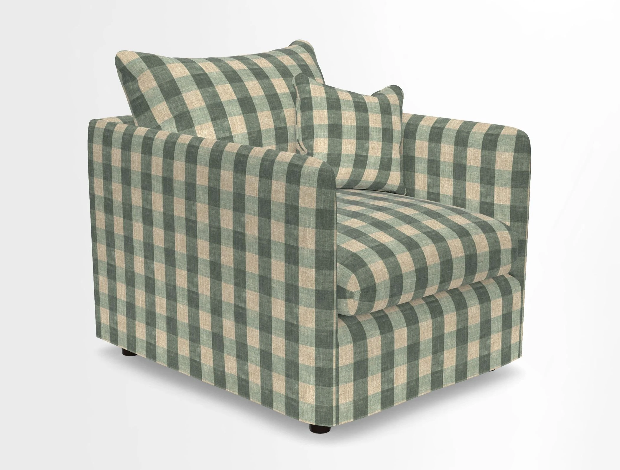 Madehurst Chair in Two Tone Plain Biscuit. Loose cover option available