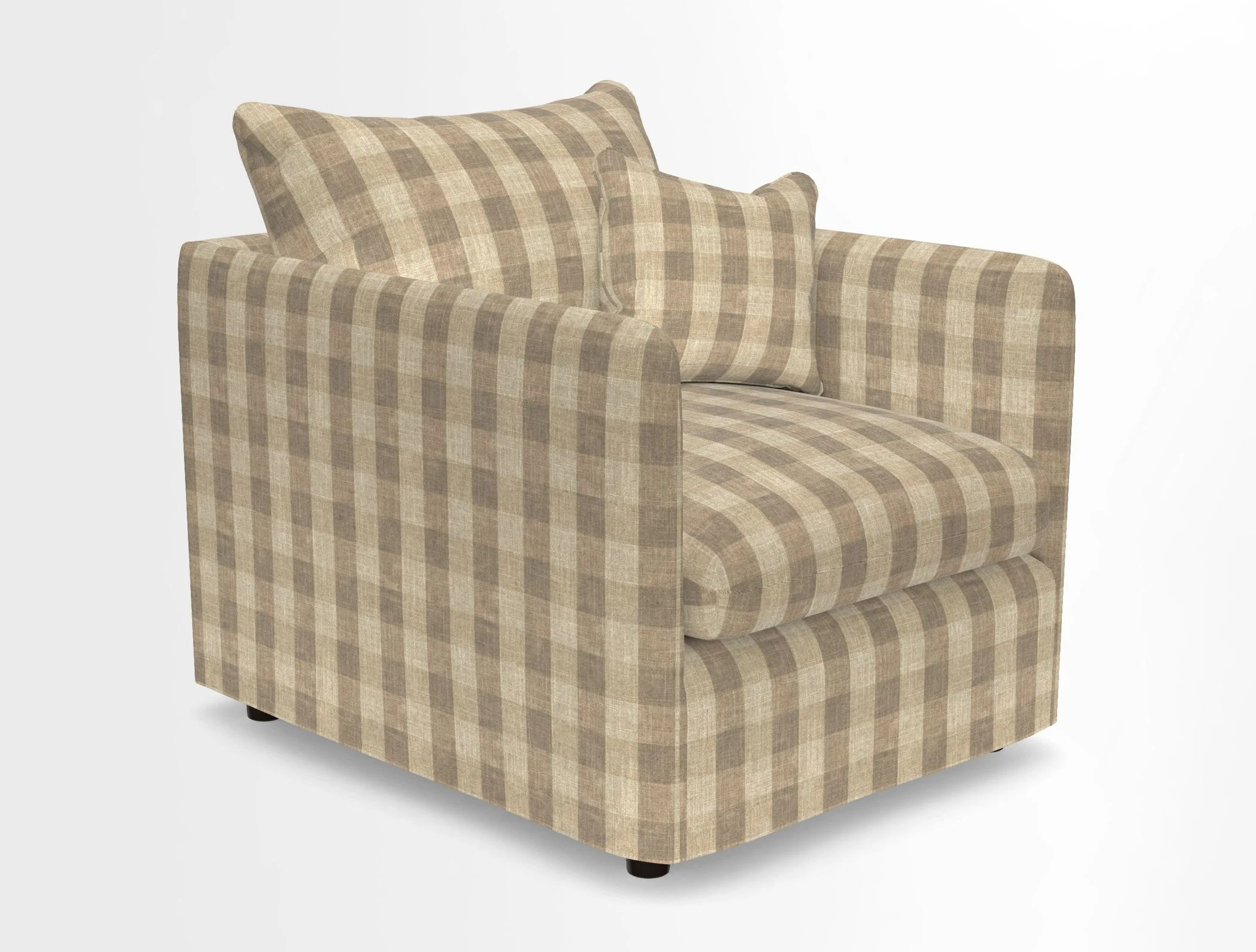 Madehurst Chair in Two Tone Plain Biscuit. Loose cover option available