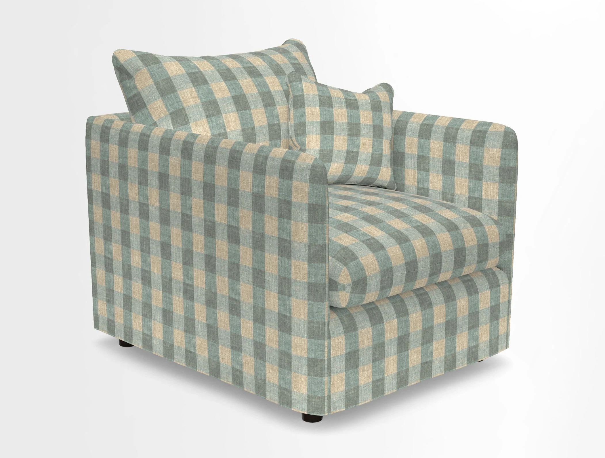 Madehurst Chair in Two Tone Plain Biscuit. Loose cover option available