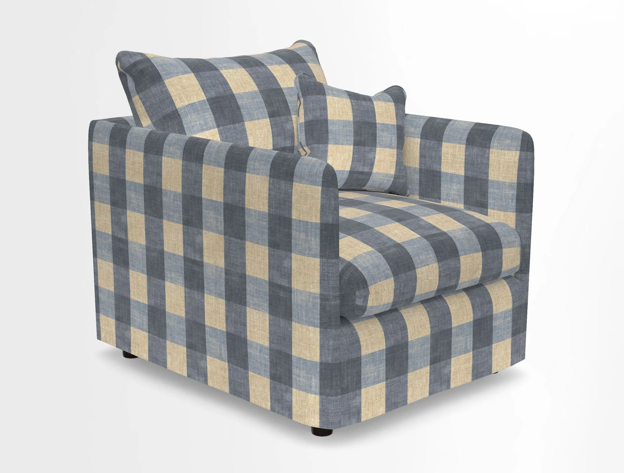 Madehurst Chair in Two Tone Plain Biscuit. Loose cover option available
