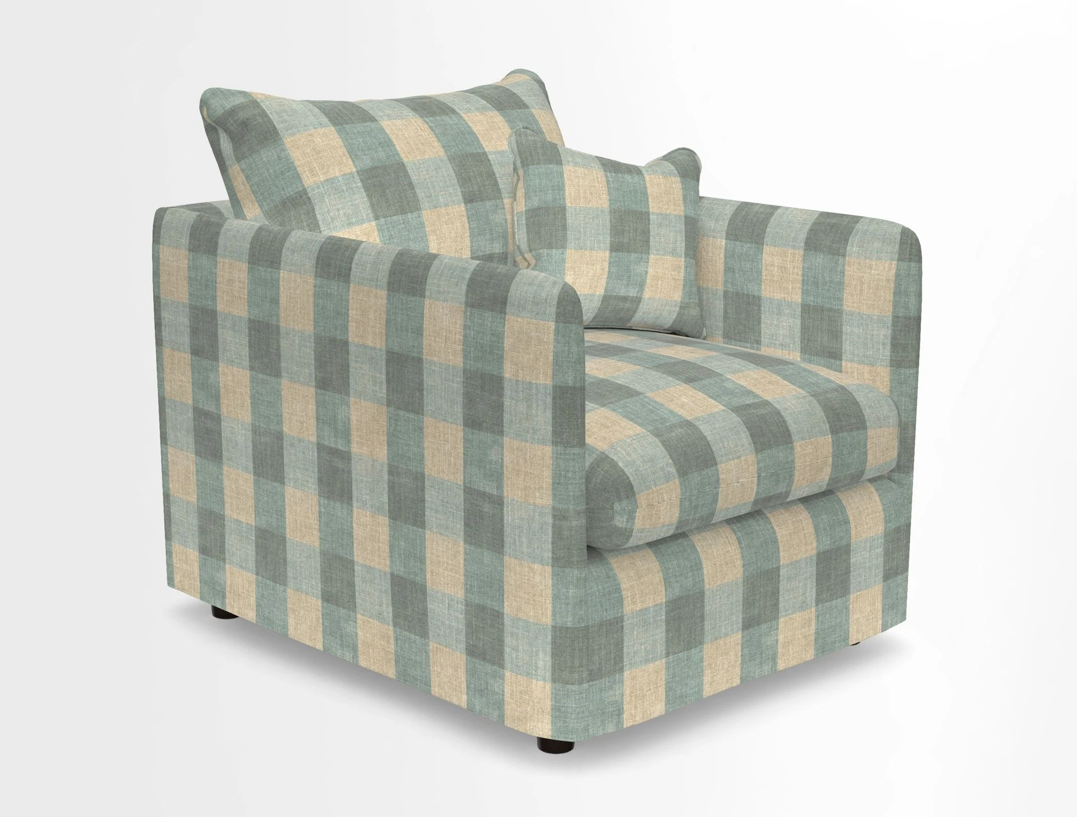 Madehurst Chair in Two Tone Plain Biscuit. Loose cover option available