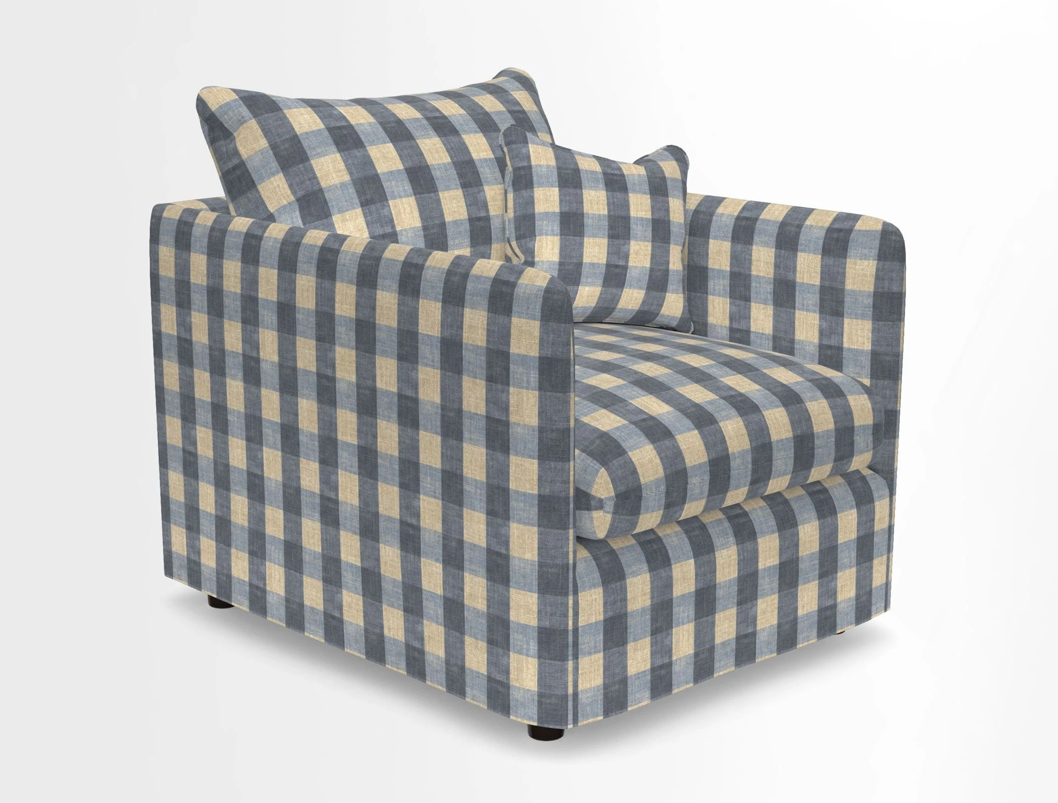 Madehurst Chair in Two Tone Plain Biscuit. Loose cover option available