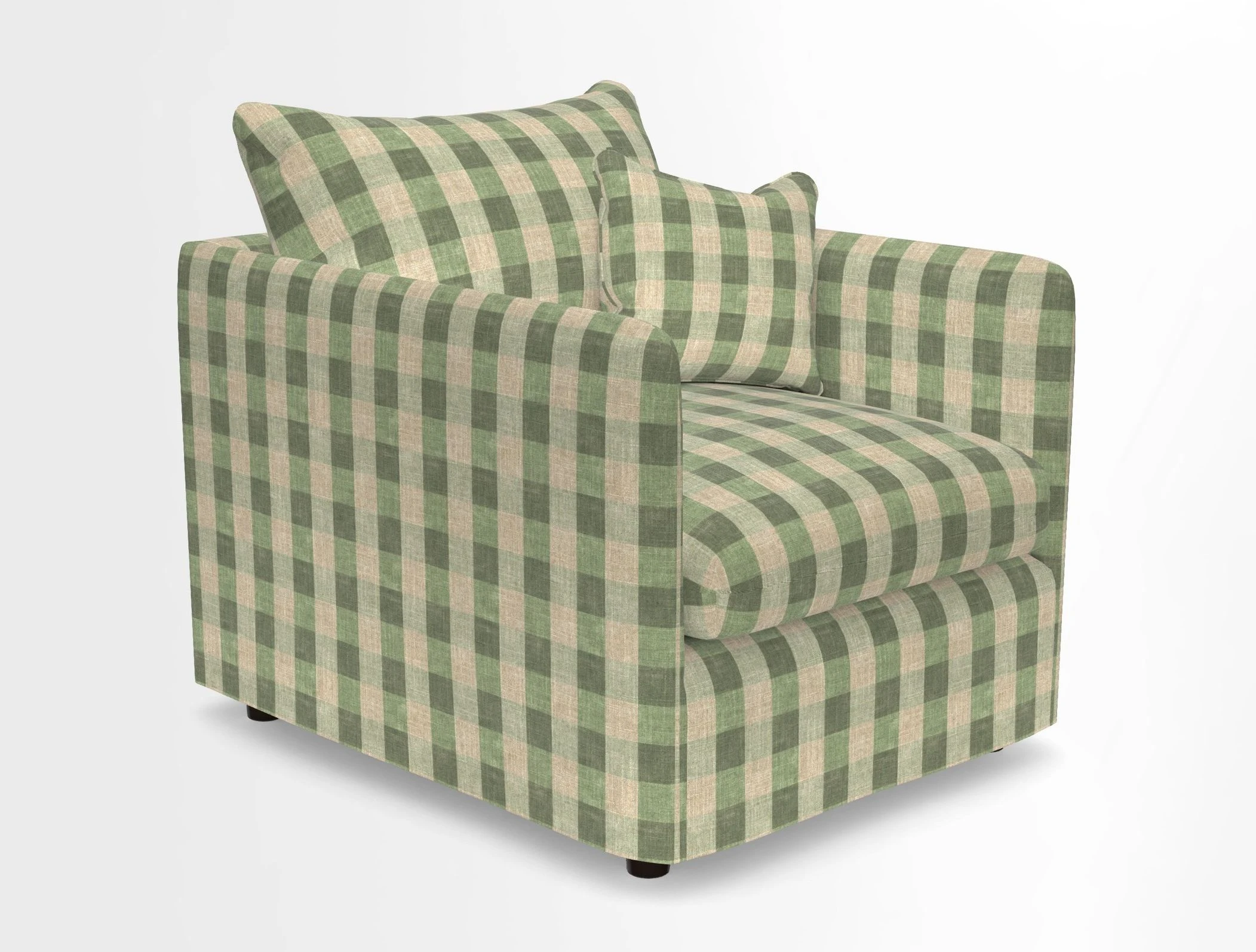 Madehurst Chair in Two Tone Plain Biscuit. Loose cover option available