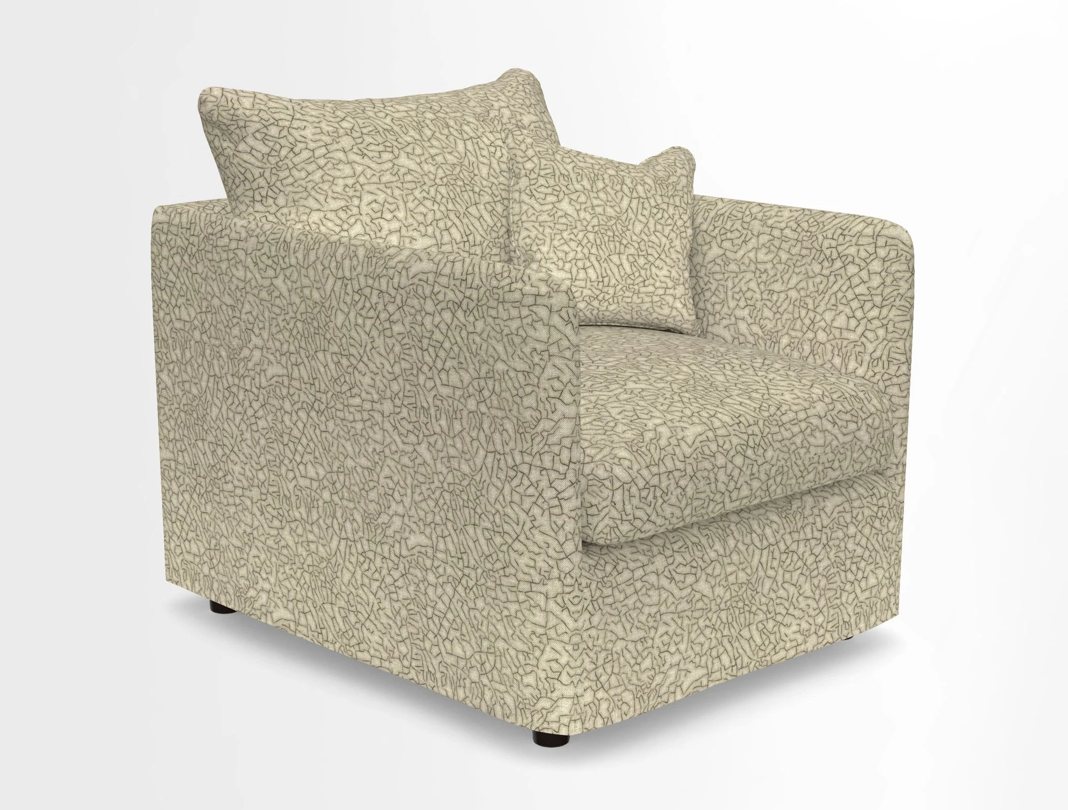 Madehurst Chair in Two Tone Plain Biscuit. Loose cover option available