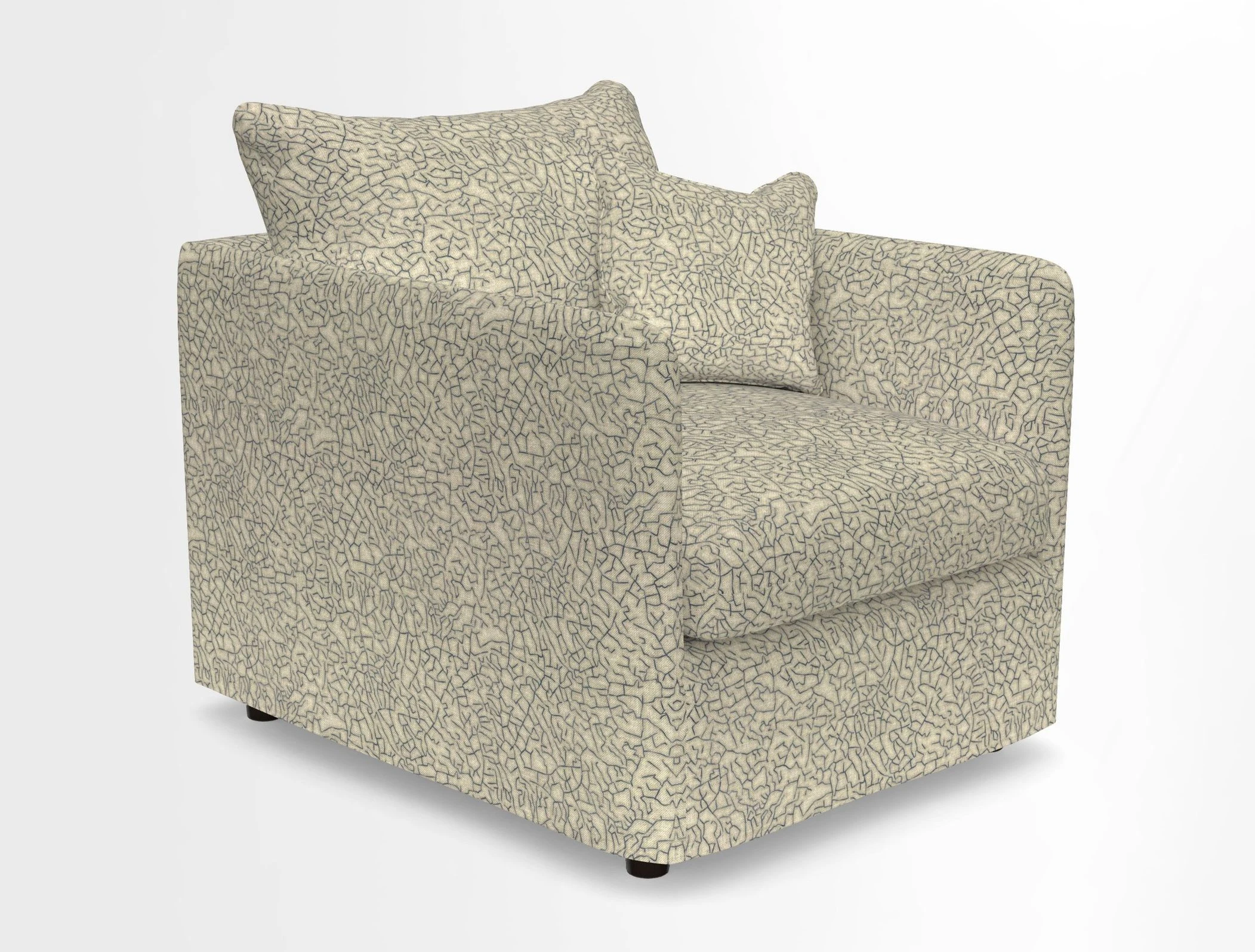 Madehurst Chair in Two Tone Plain Biscuit. Loose cover option available