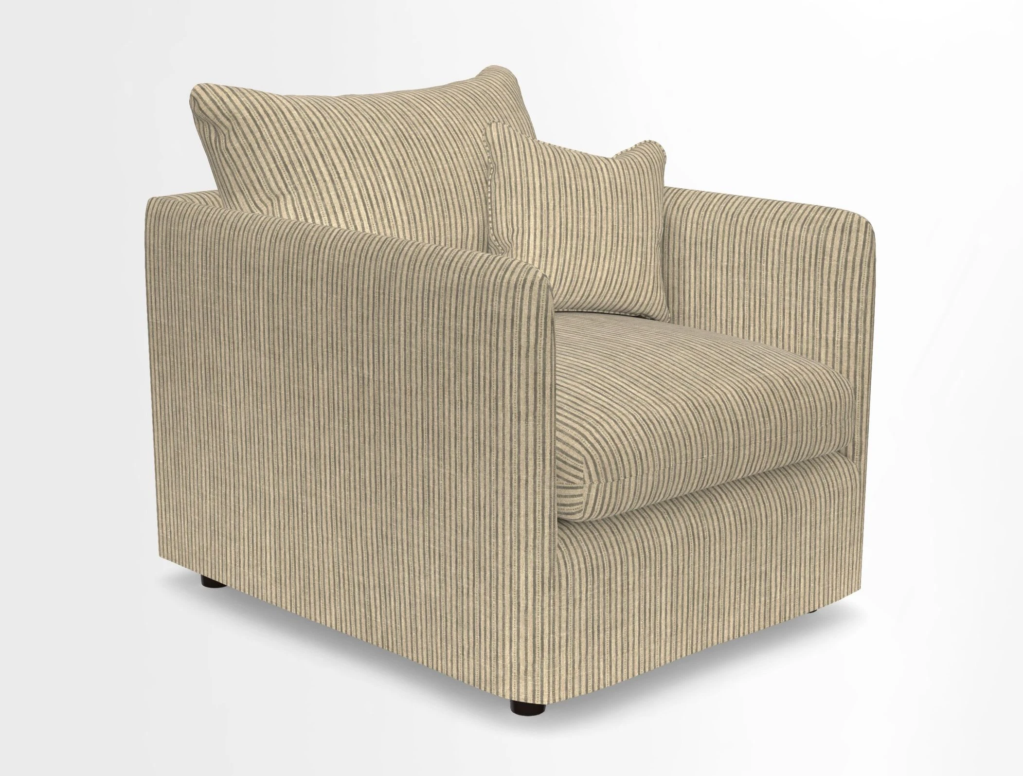 Madehurst Chair in Two Tone Plain Biscuit. Loose cover option available