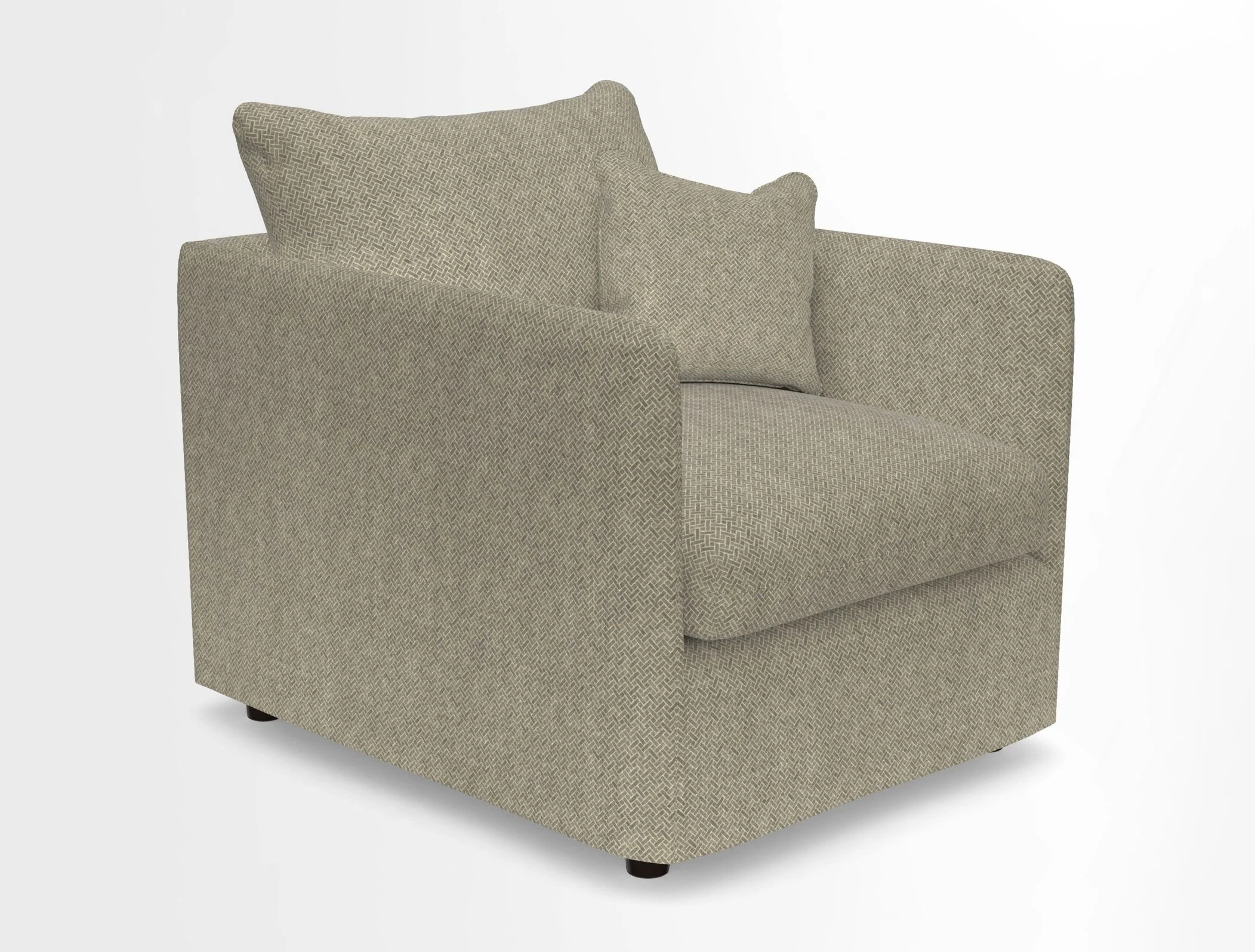 Madehurst Chair in Two Tone Plain Biscuit. Loose cover option available