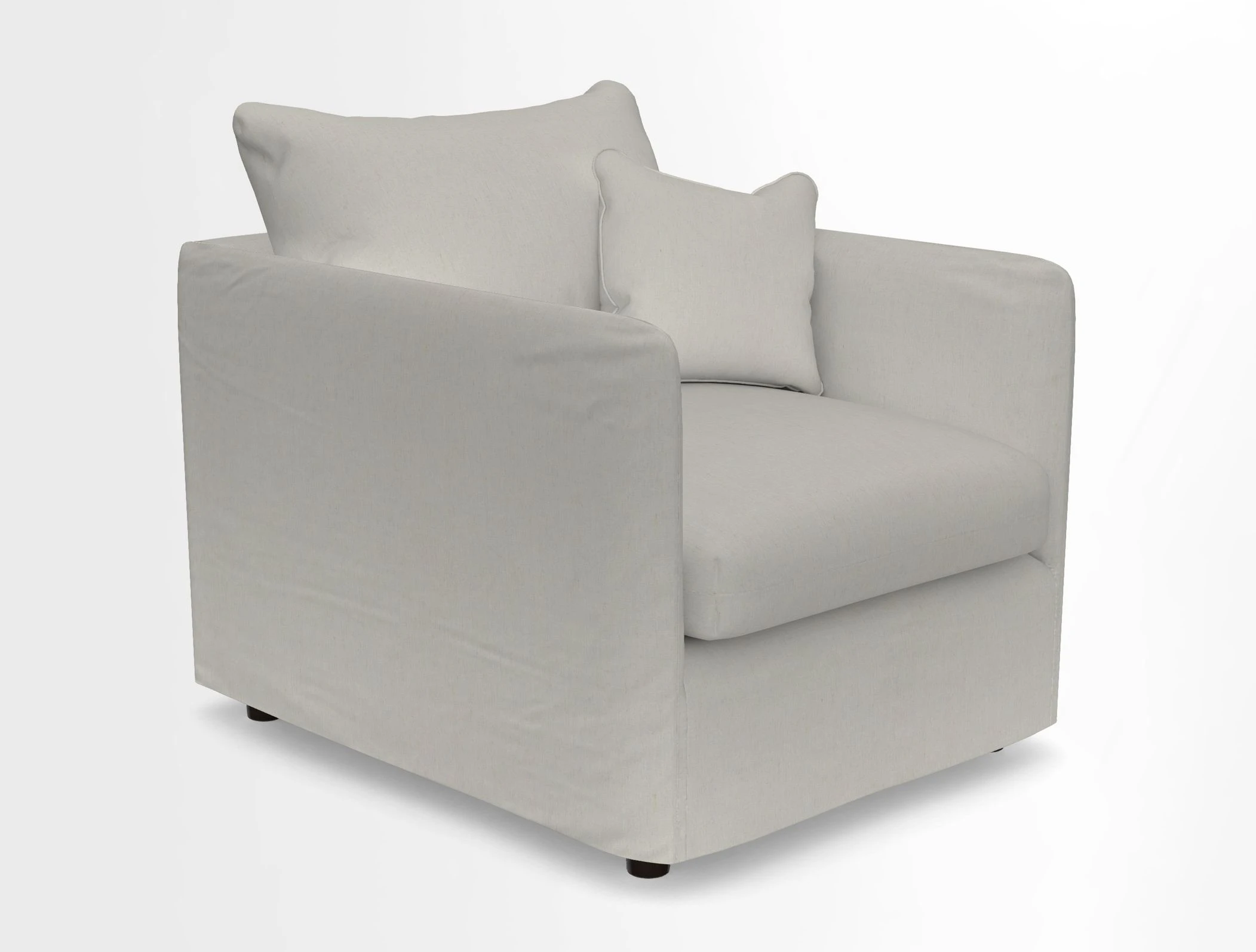 Madehurst Chair in Two Tone Plain Biscuit. Loose cover option available