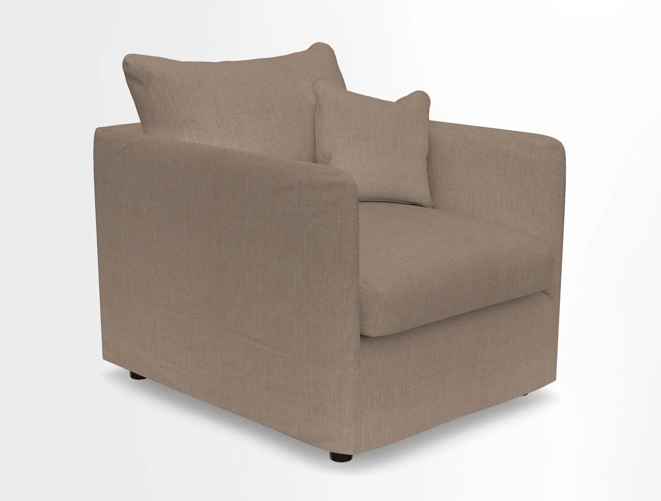 Madehurst Chair in Two Tone Plain Biscuit. Loose cover option available
