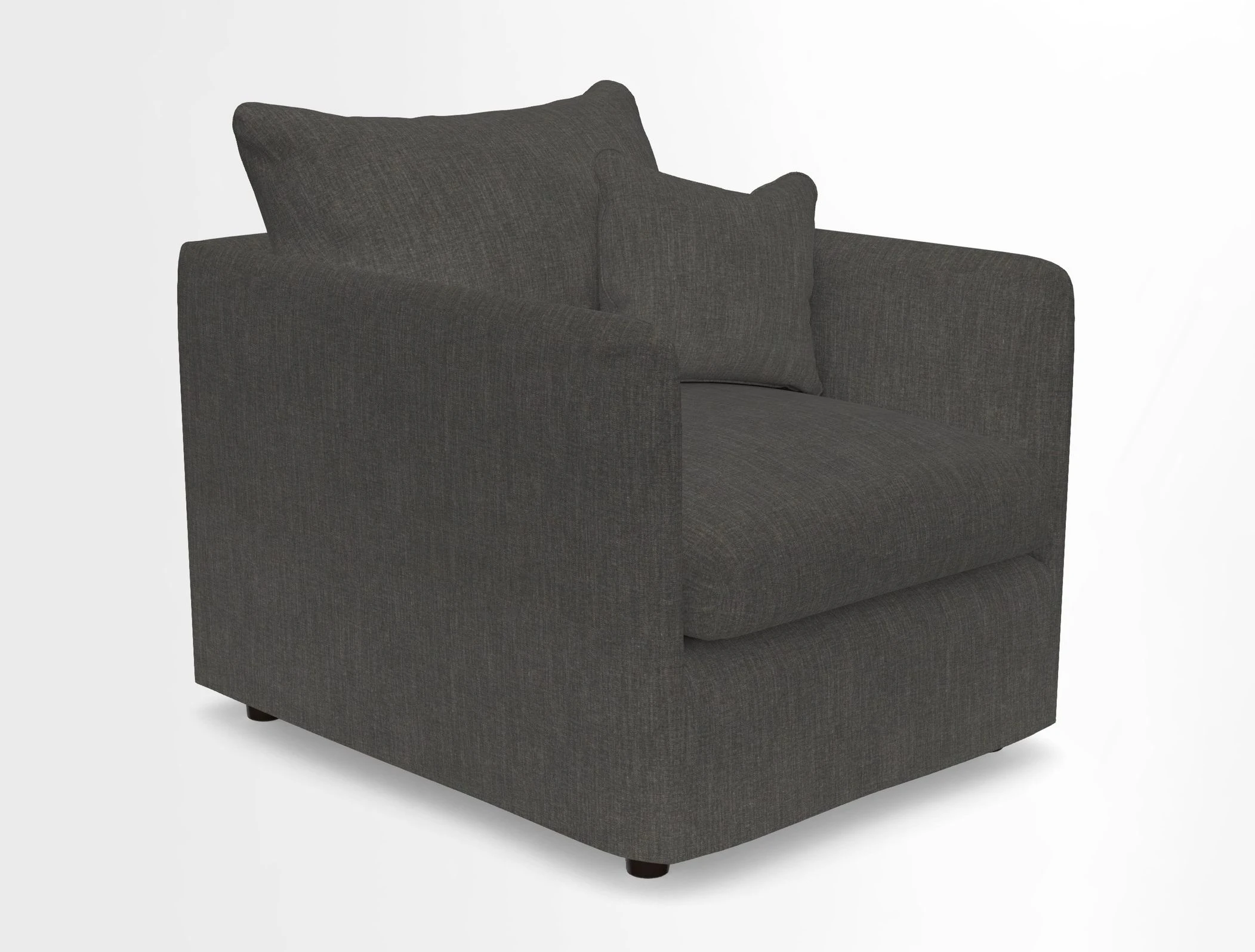 Madehurst Chair in Two Tone Plain Biscuit. Loose cover option available