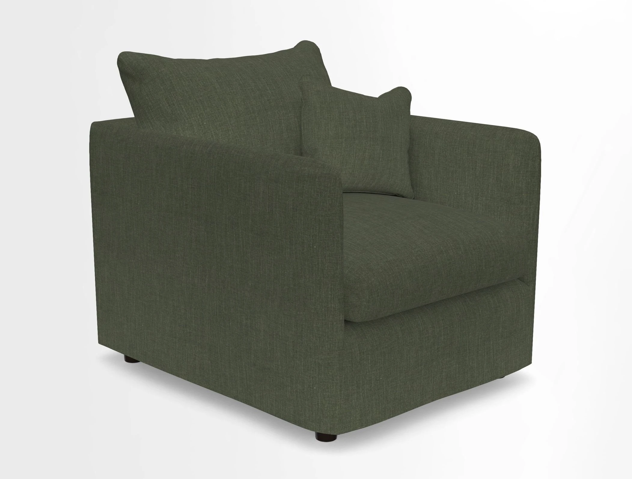 Madehurst Chair in Two Tone Plain Biscuit. Loose cover option available