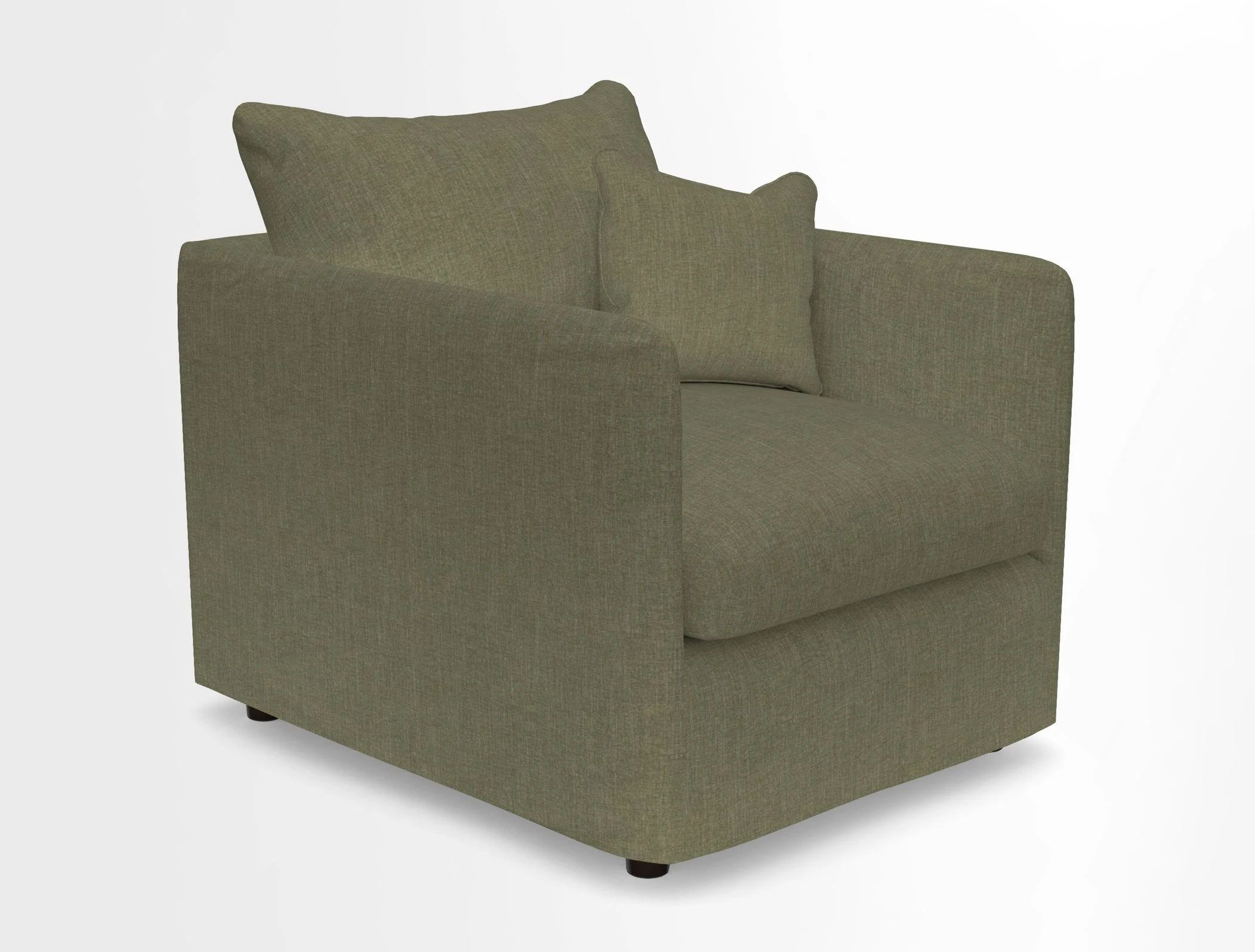 Madehurst Chair in Two Tone Plain Biscuit. Loose cover option available