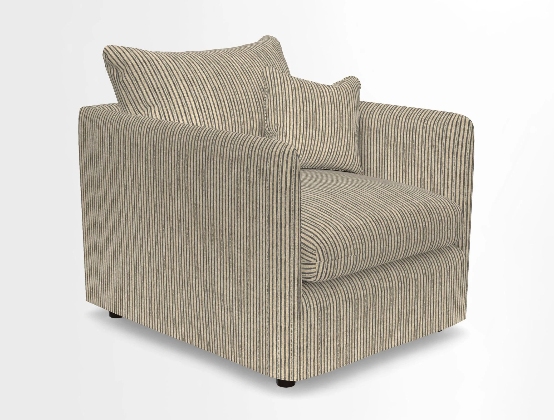 Madehurst Chair in Two Tone Plain Biscuit. Loose cover option available